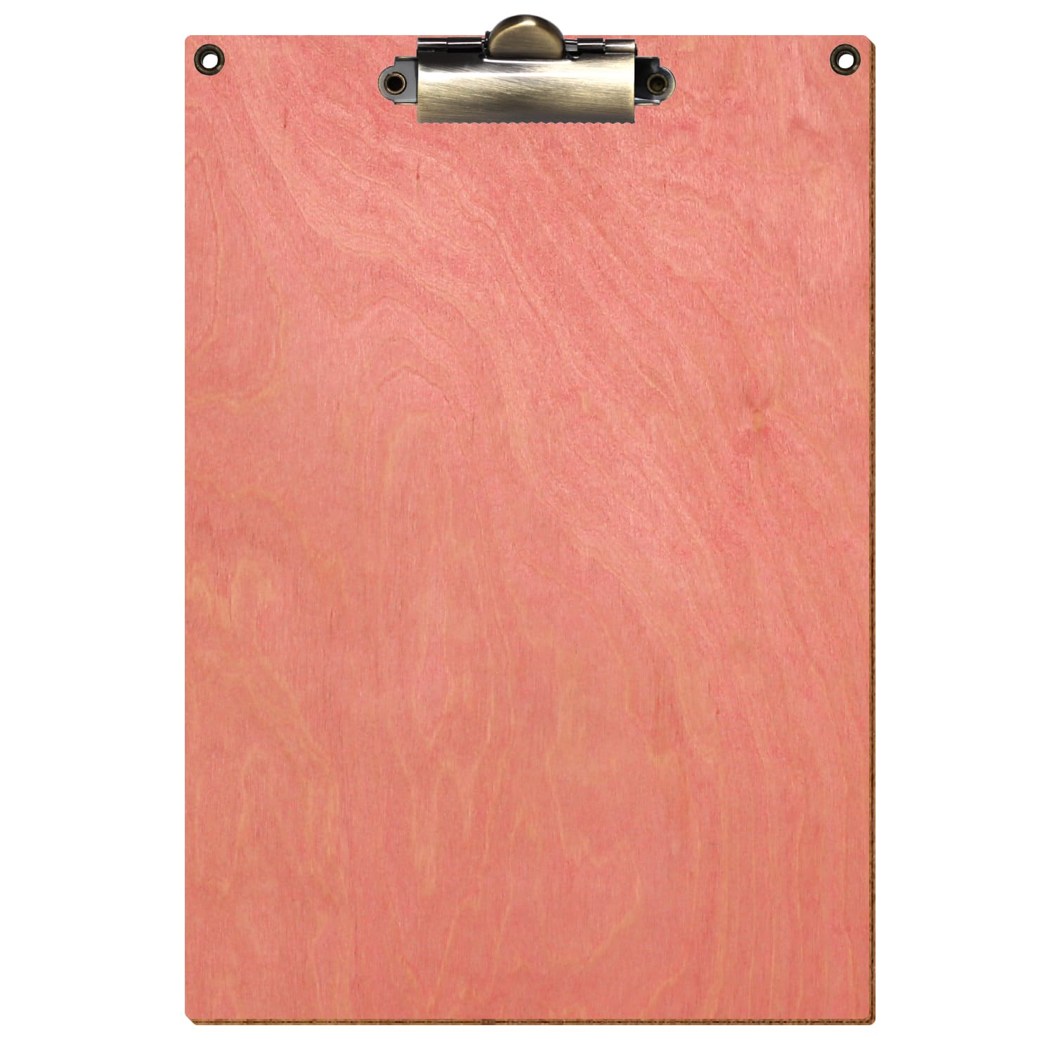 Klemmbrett Standardform Rosa mit 2 Ösen A5 hochkant Zahnklemme antik