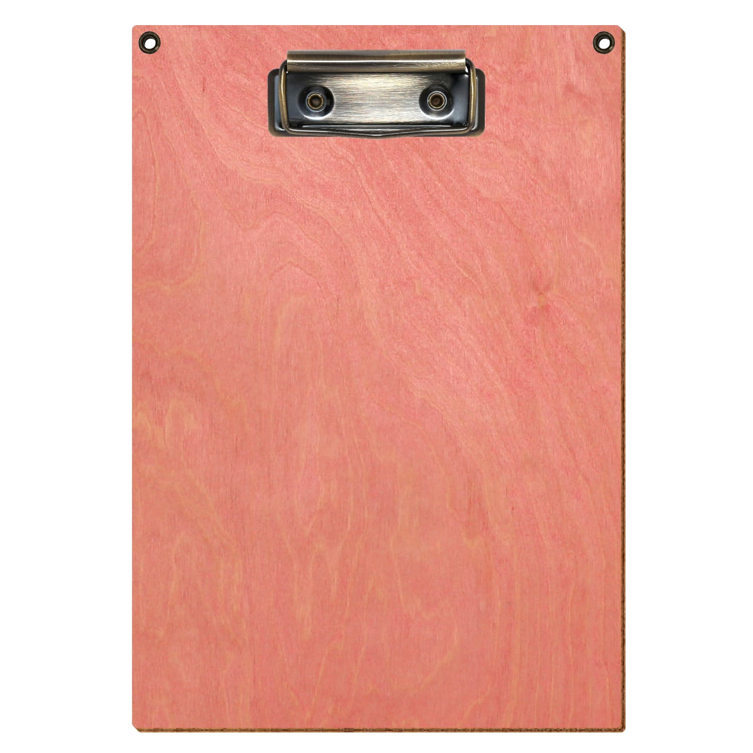 Klemmbrett Standardform Rosa mit 2 Ösen A5 hochkant Bügelklemme antik