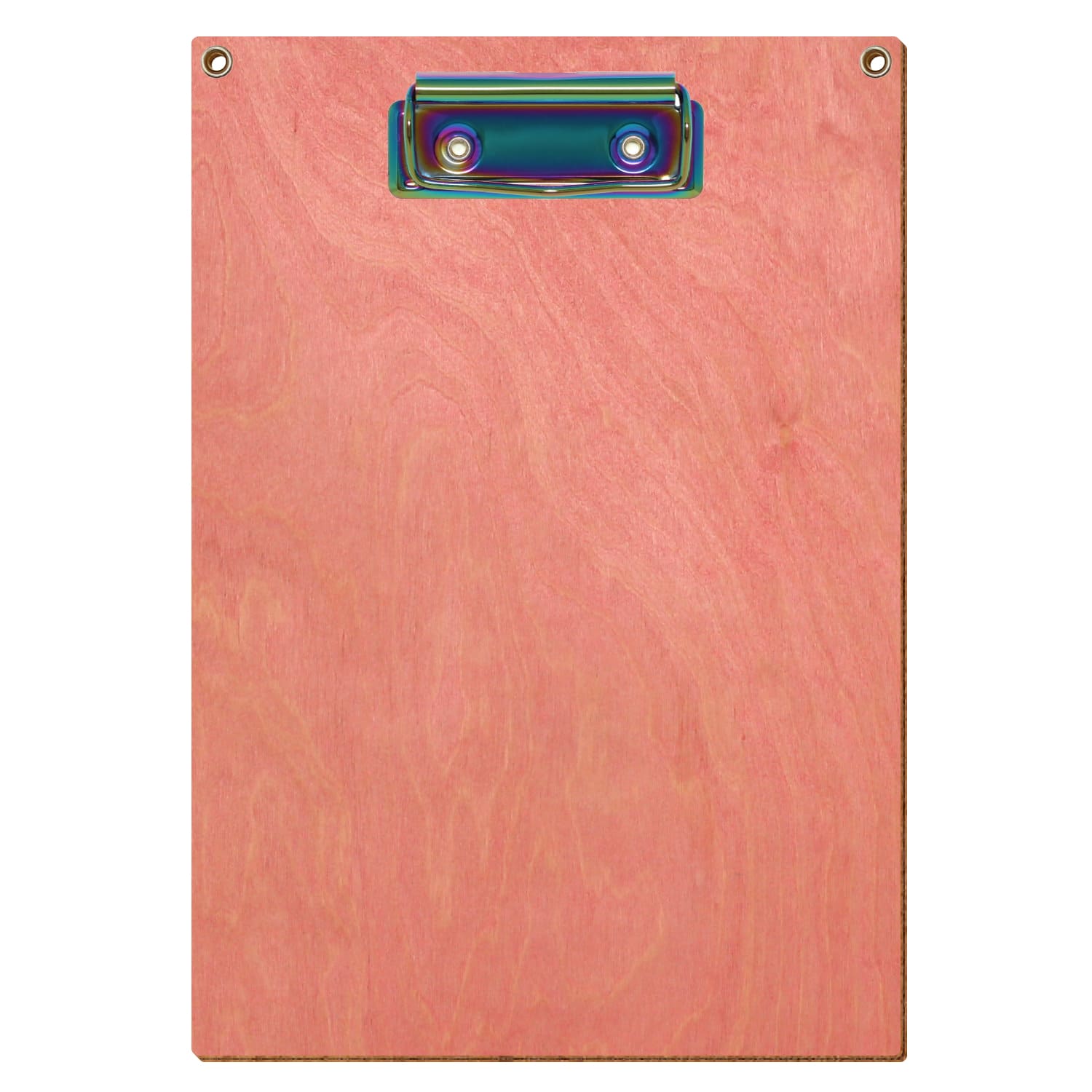 Klemmbrett Standardform Rosa mit 2 Ösen A5 hochkant Bügelklemme Regenbogen