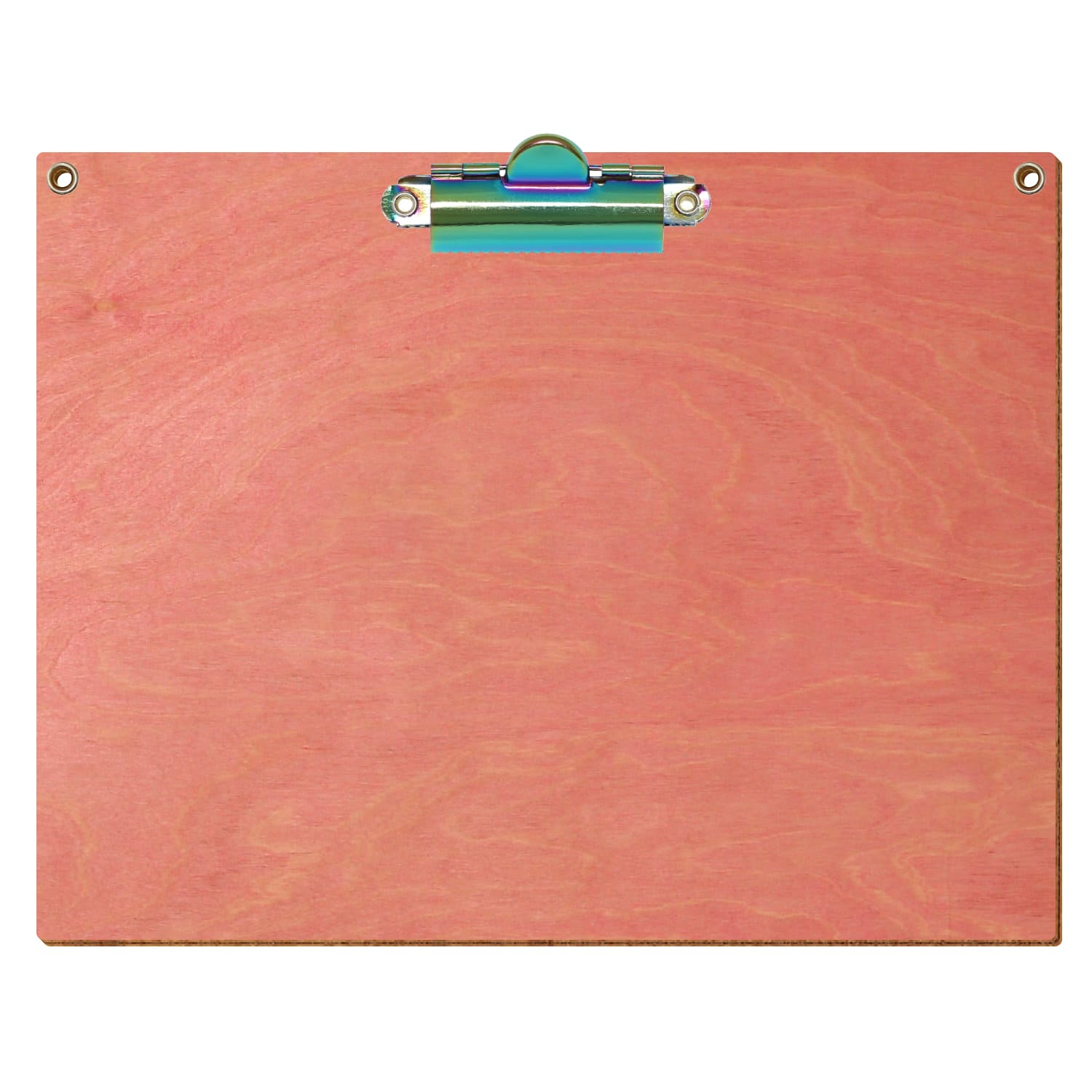 Klemmbrett Standardform Rosa mit 2 Ösen A5 querkant Zahnklemme Regenbogen