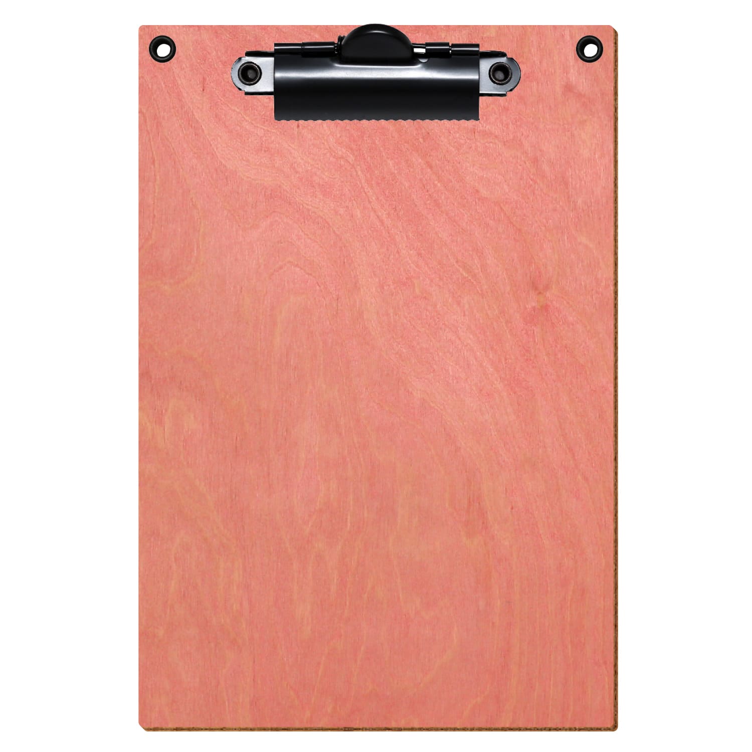 Klemmbrett Standardform Rosa mit 2 Ösen A6 hochkant Zahnklemme schwarz