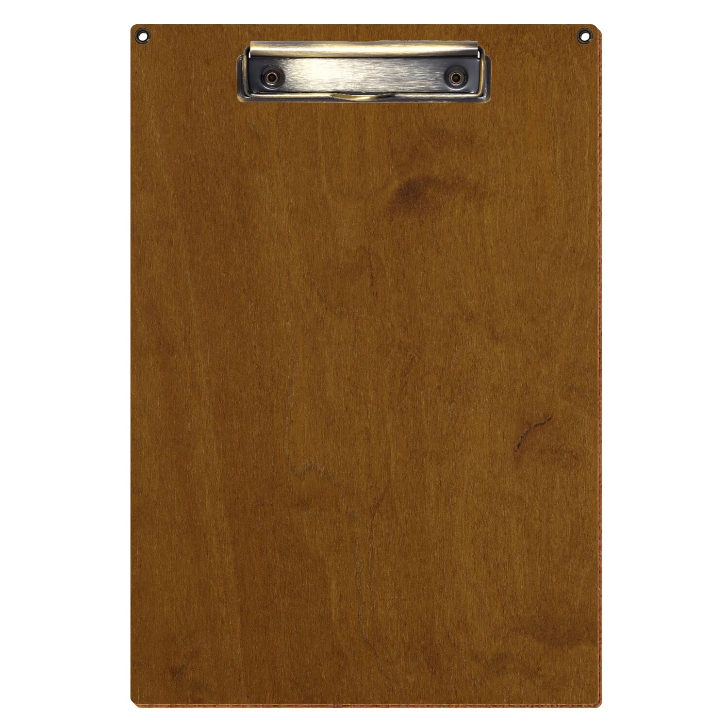 Klemmbrett Standardform Teak mit 2 Ösen A4 hochkant Bügelklemme antik