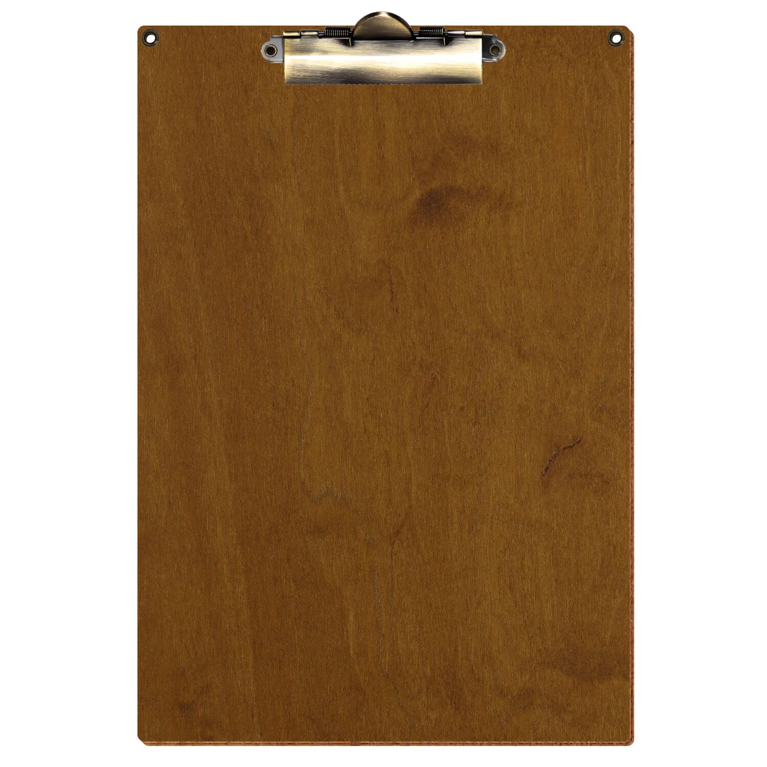 Klemmbrett Standardform Teak mit 2 Ösen A4 hochkant Zahnklemme antik