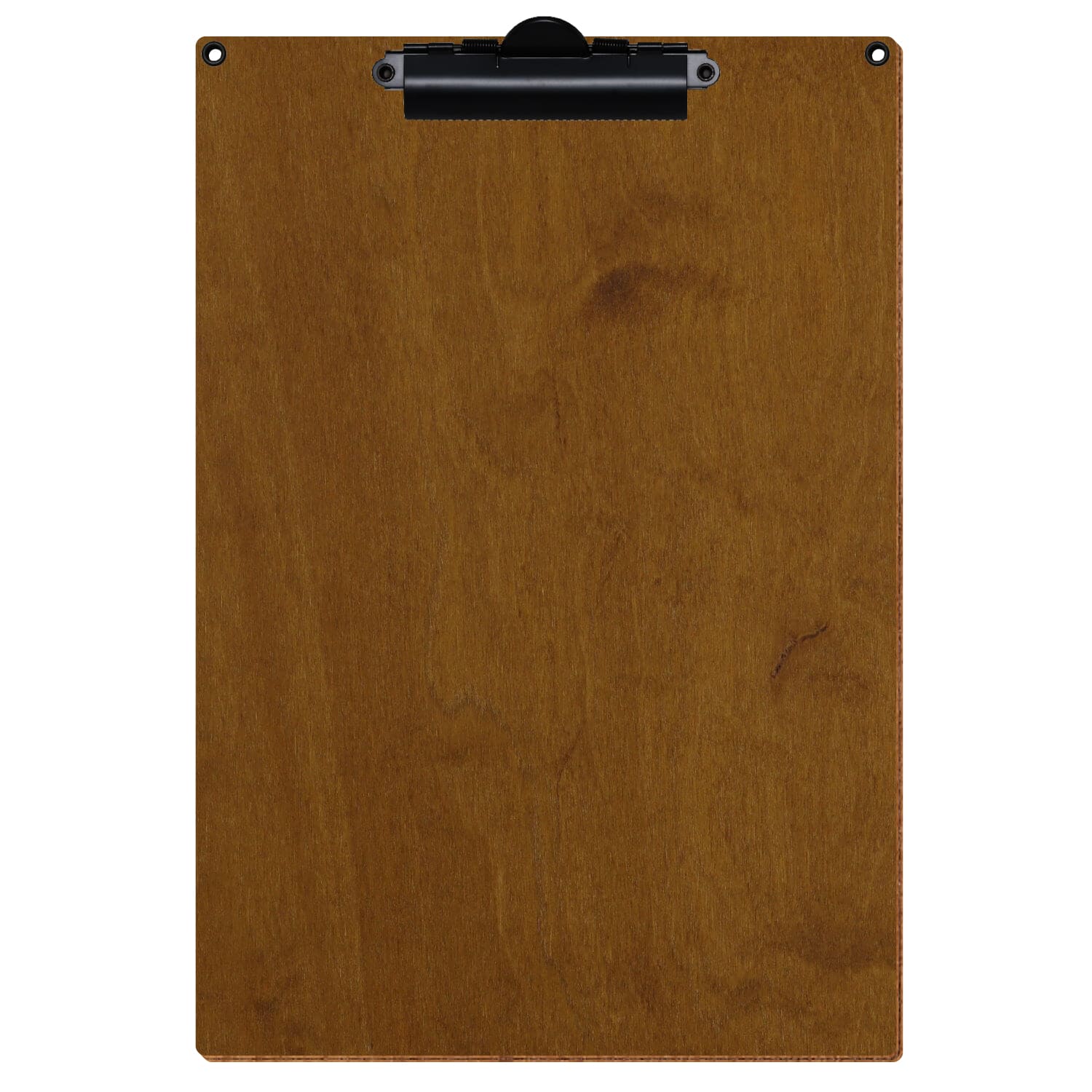 Klemmbrett Standardform Teak mit 2 Ösen A4 hochkant Zahnklemme schwarz