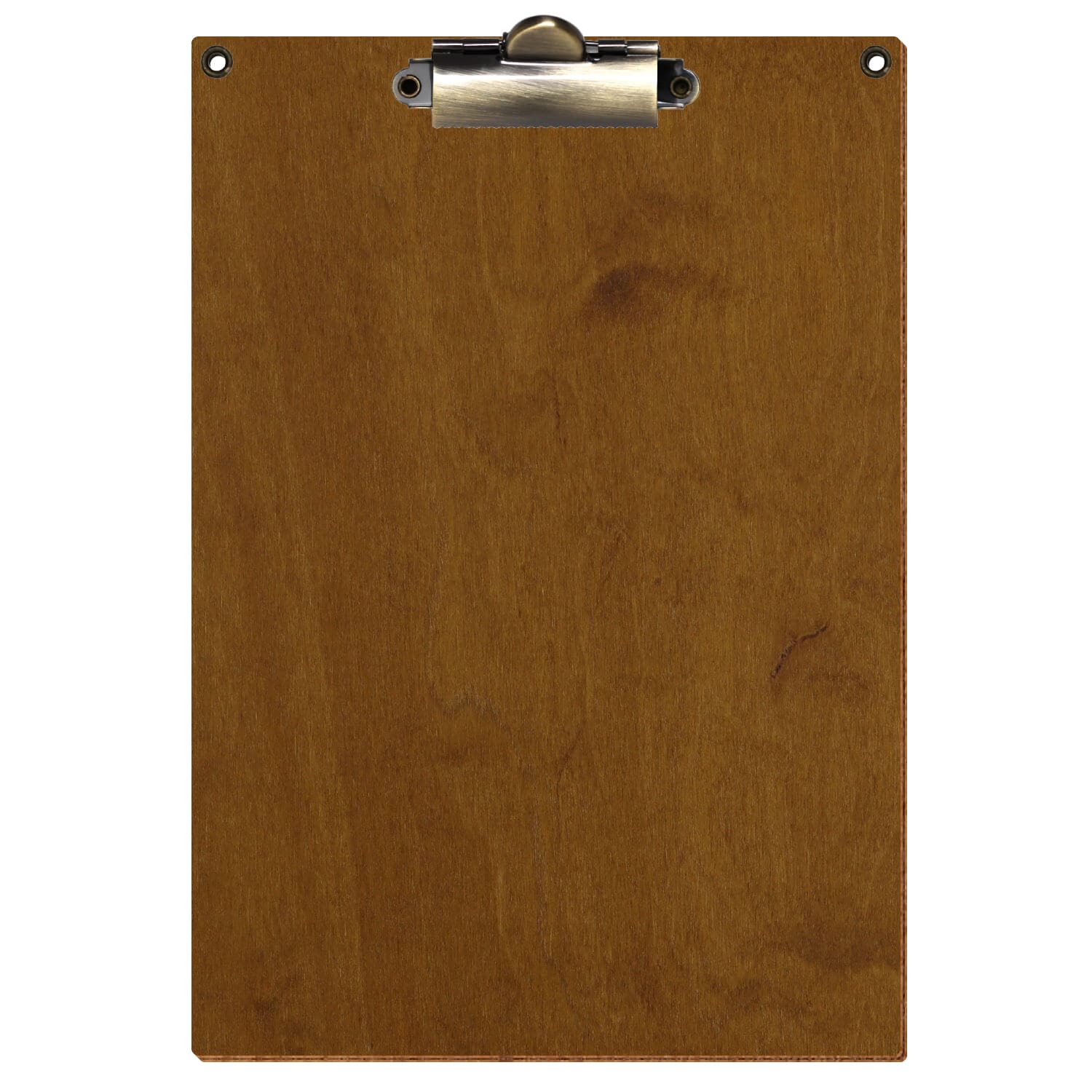 Klemmbrett Standardform Teak mit 2 Ösen A5 hochkant Zahnklemme antik