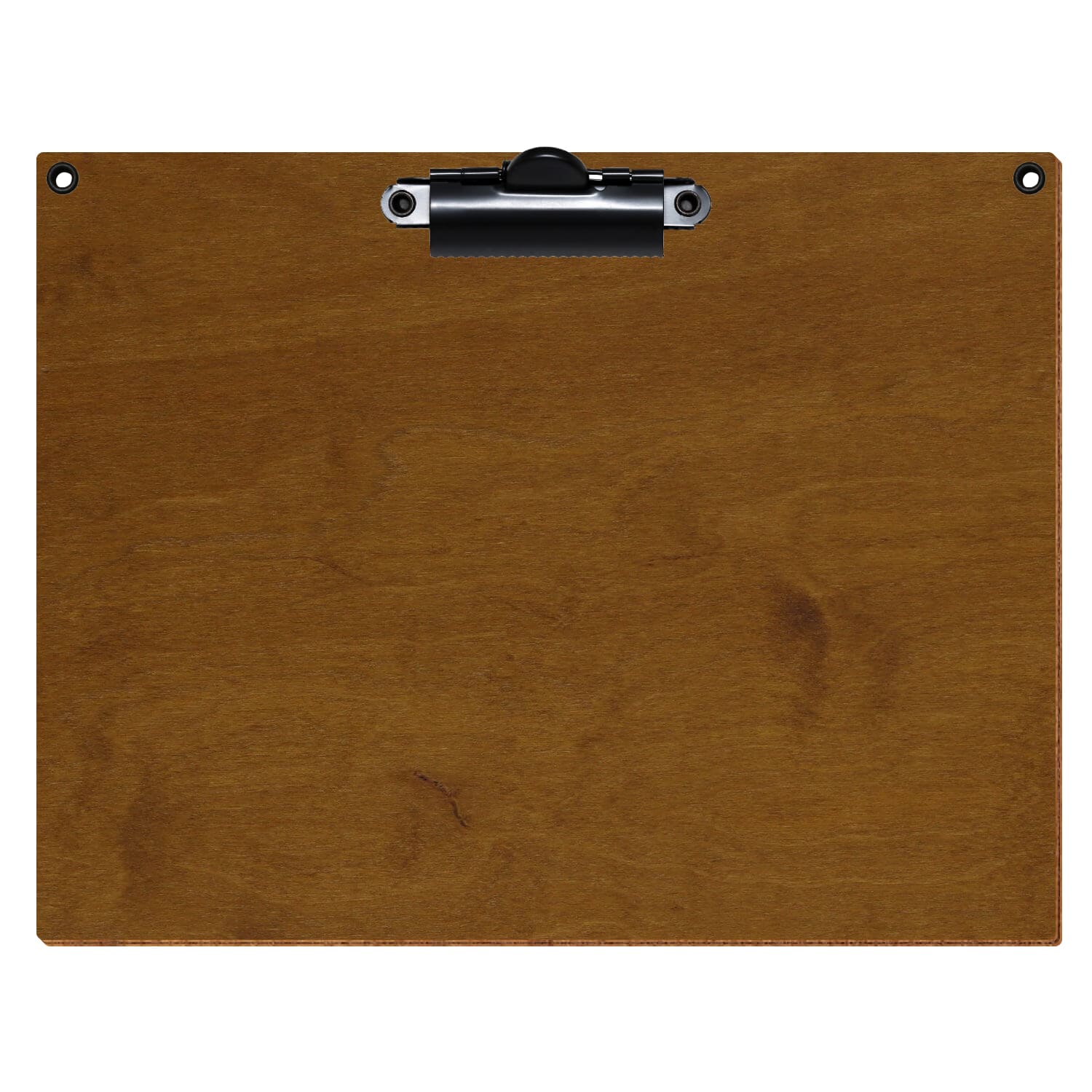 Klemmbrett Standardform Teak mit 2 Ösen A5 querkant Zahnklemme schwarz