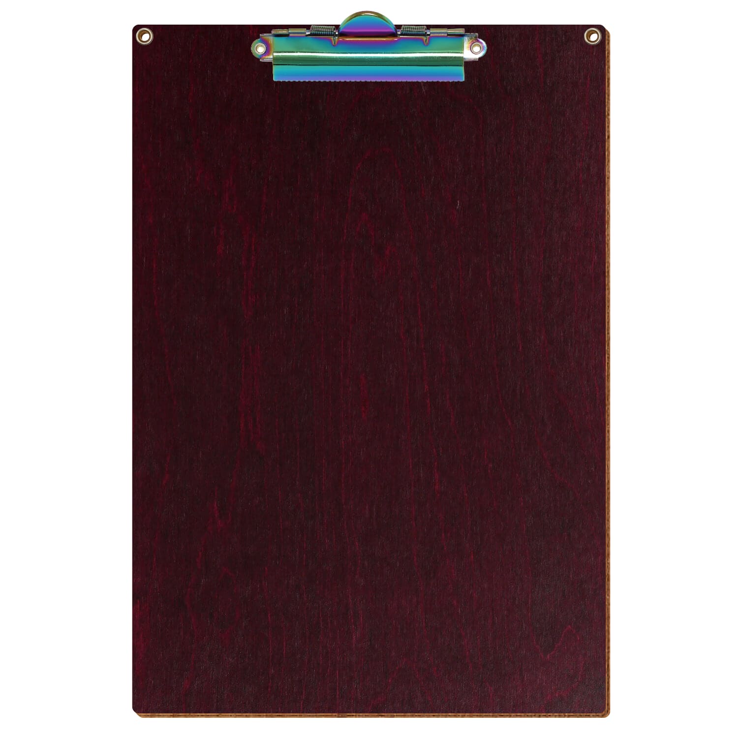 Klemmbrett Standardform Violett mit 2 Ösen A4 hochkant Zahnklemme Regenbogen