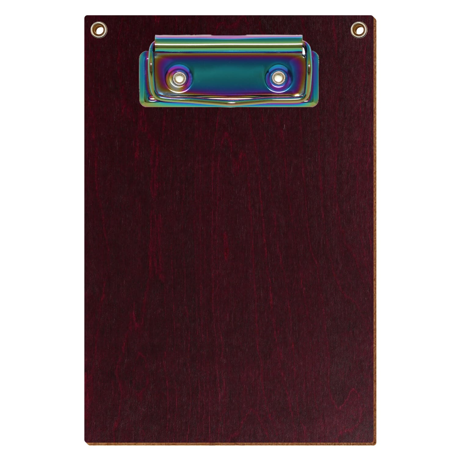 Klemmbrett Standardform Violett mit 2 Ösen A6 hochkant Bügelklemme Regenbogen