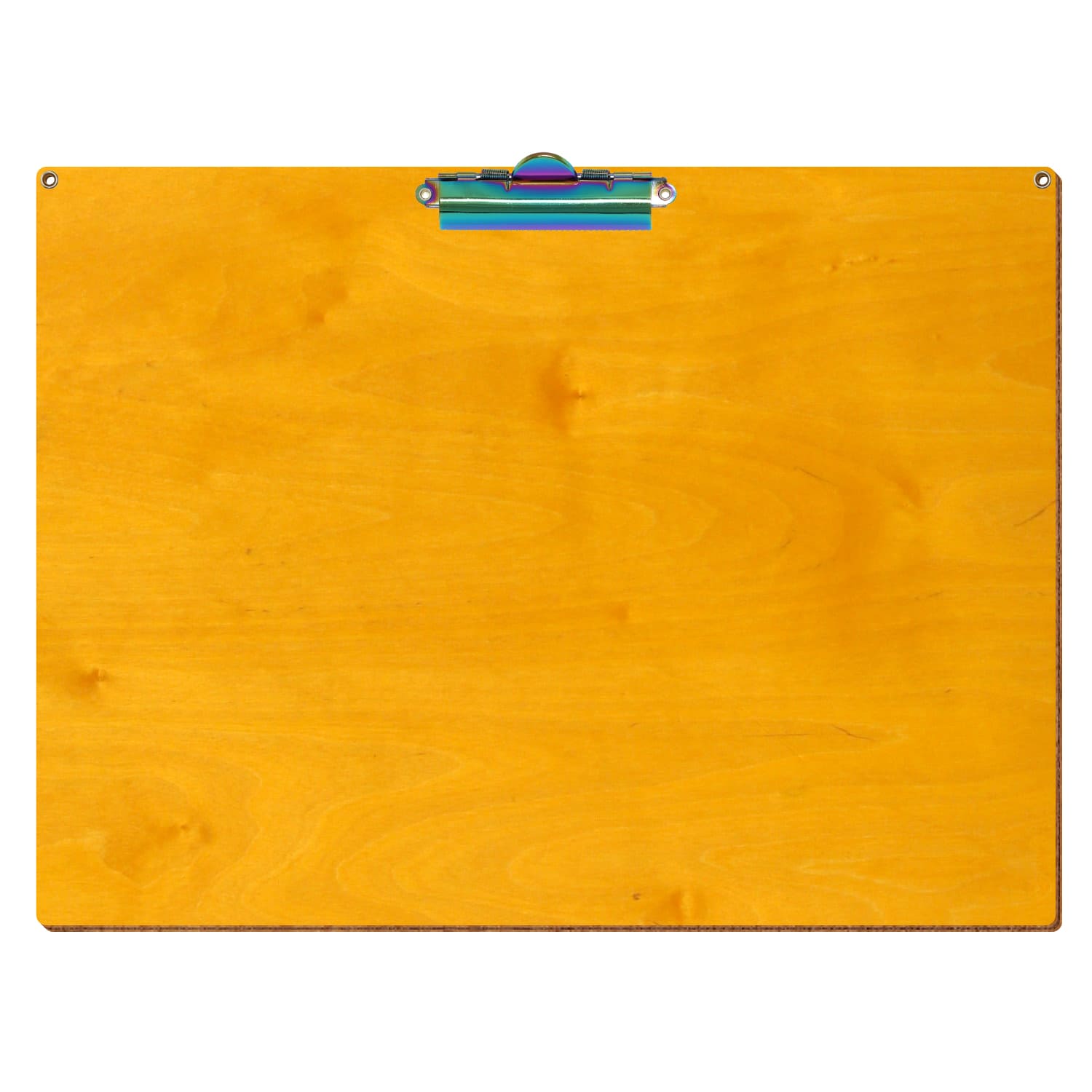 Klemmbrett Standardform Zitronengelb mit 2 Ösen A3 querkant Zahnklemme Regenbogen