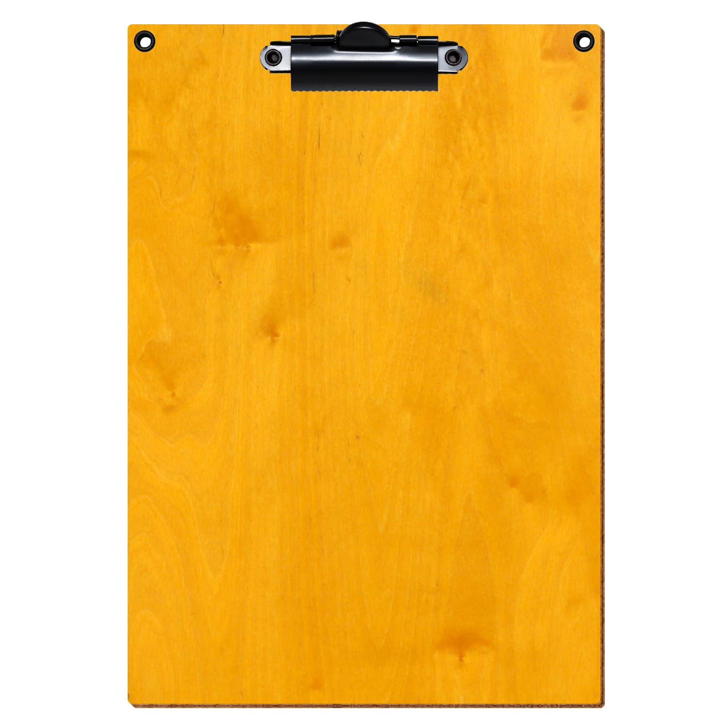 Klemmbrett Standardform Zitronengelb mit 2 Ösen A5 hochkant Zahnklemme schwarz