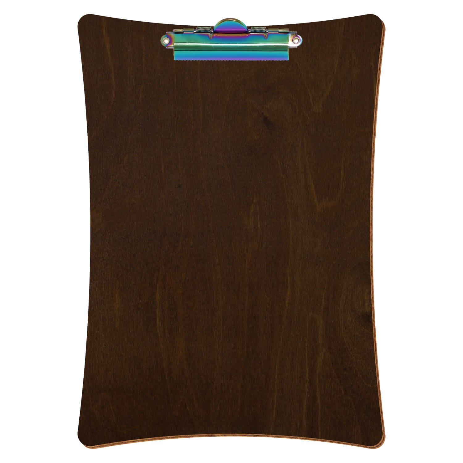 Klemmbrett konkav Kastanie A4 hochkant Zahnklemme Regenbogen