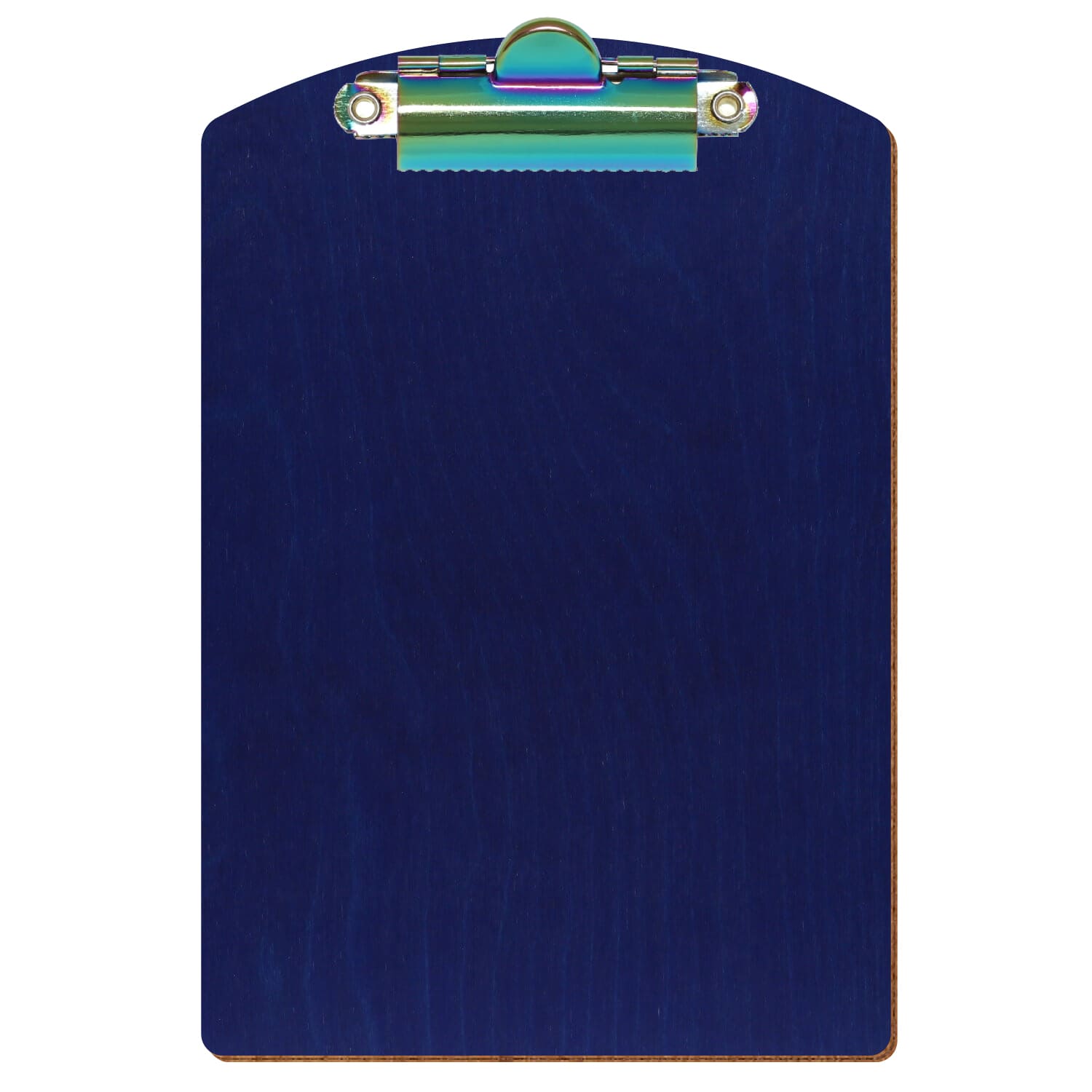 Klemmbrett Segmentform Dunkelblau A6 hochkant Zahnklemme Regenbogen