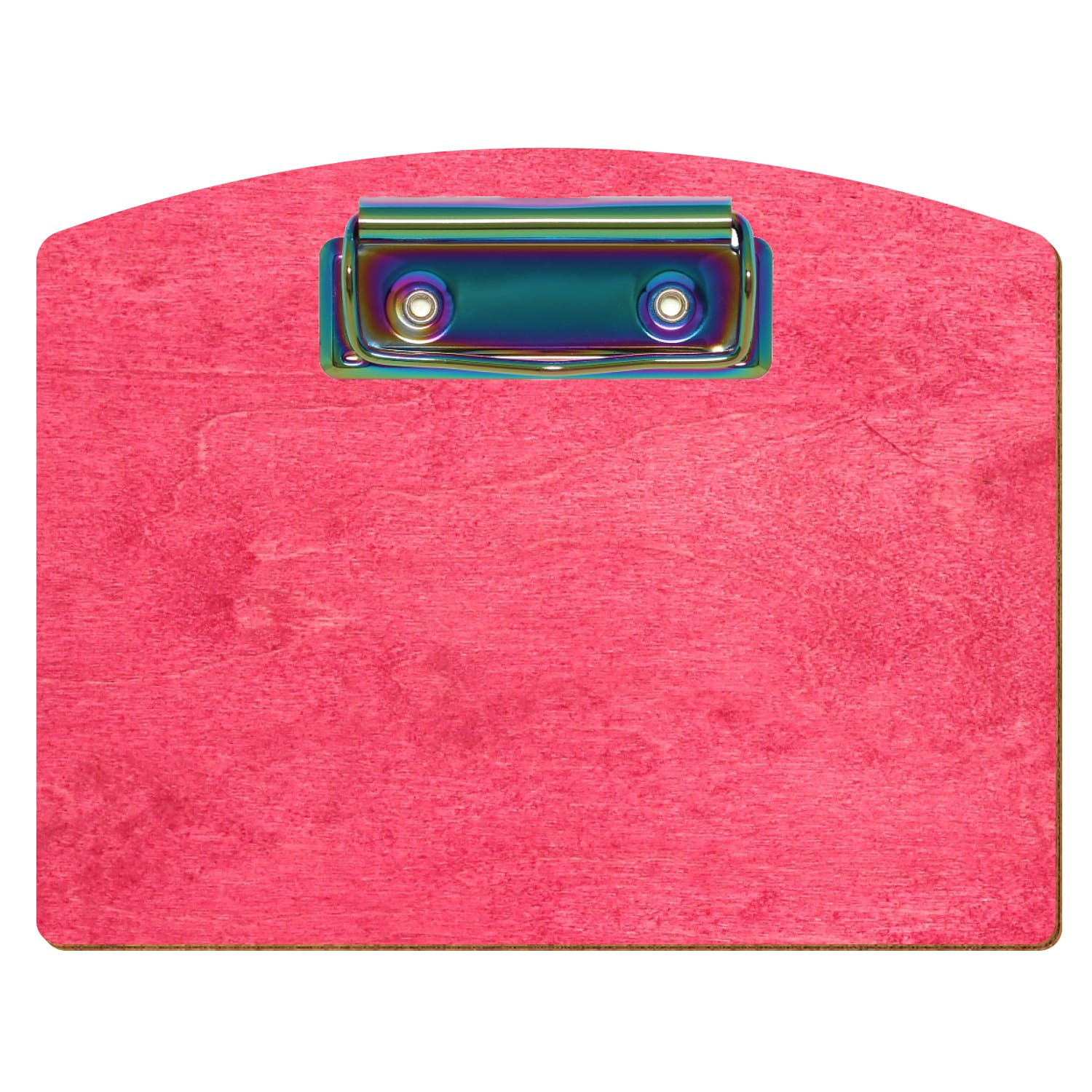 Klemmbrett Segmentform Dunkelpink A6 querkant Bügelklemme Regenbogen
