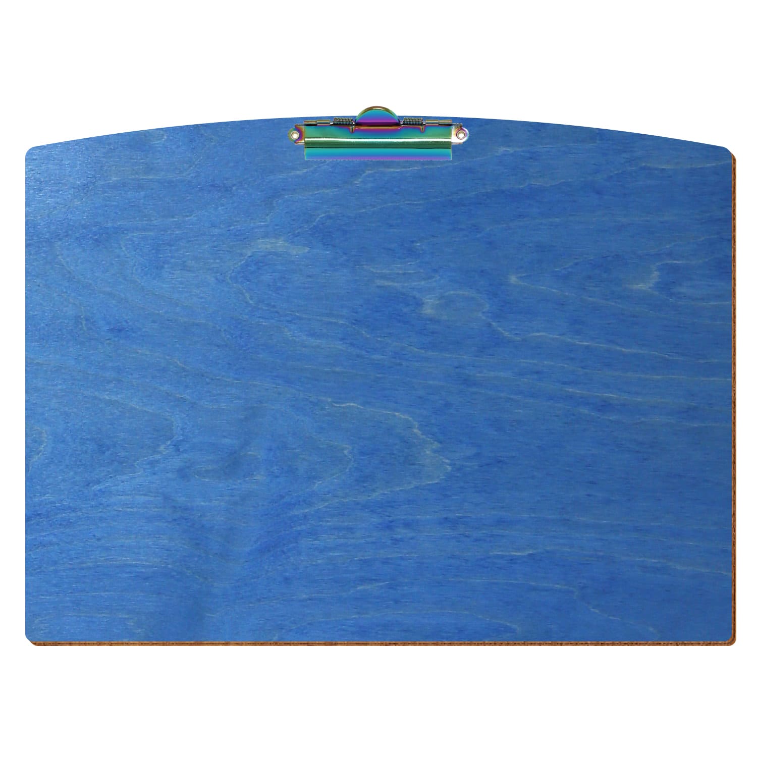 Klemmbrett Segmentform Kornblumenblau A3 querkant Zahnklemme Regenbogen