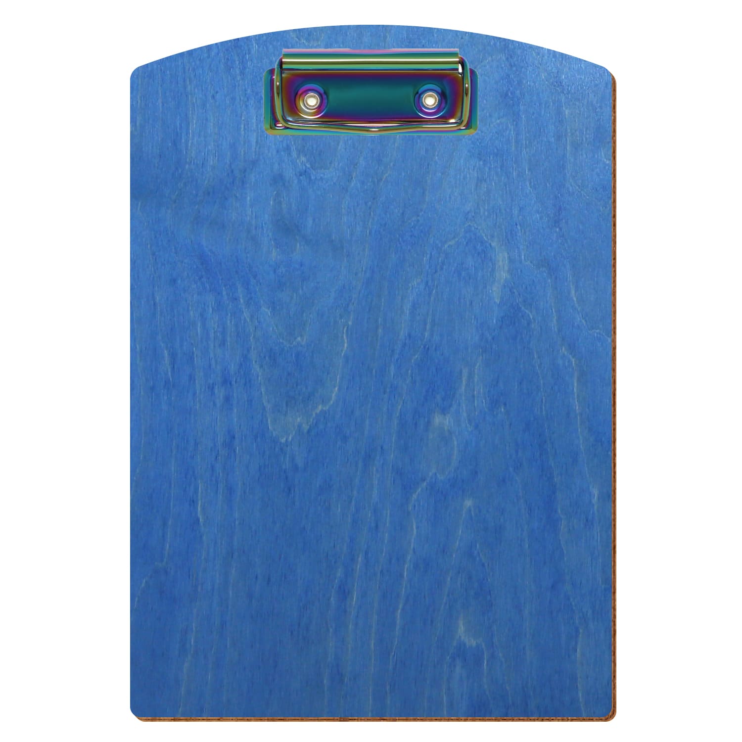 Klemmbrett Segmentform Kornblumenblau A5 hochkant Bügelklemme Regenbogen