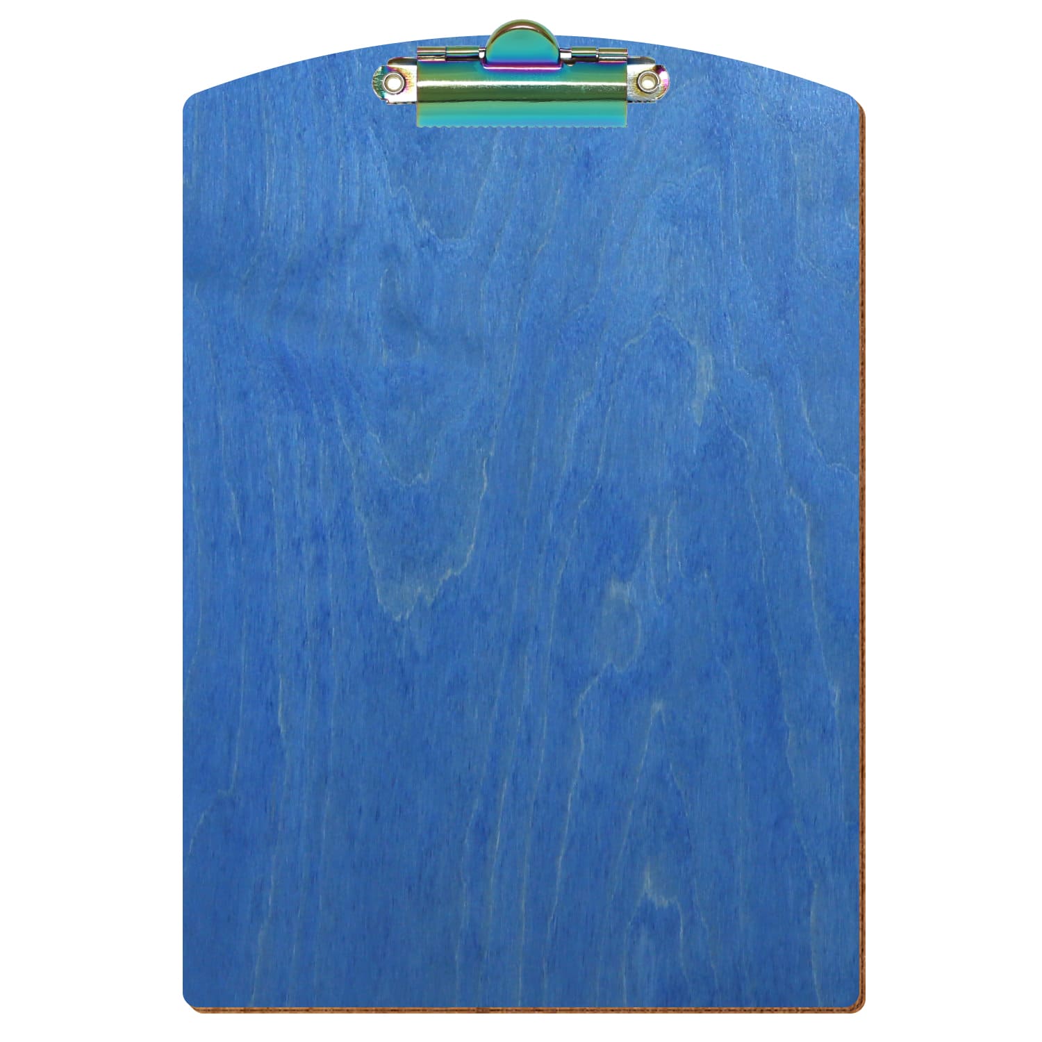 Klemmbrett Segmentform Kornblumenblau A5 hochkant Zahnklemme Regenbogen