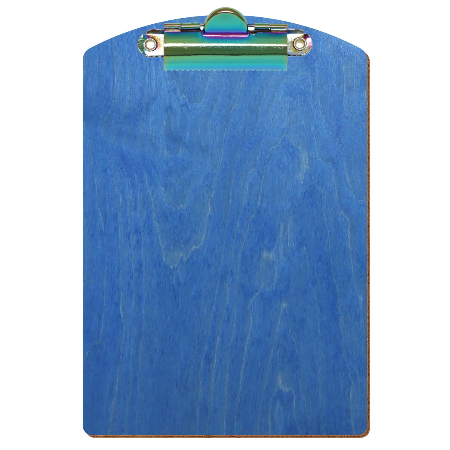 Klemmbrett Segmentform Kornblumenblau A6 hochkant Zahnklemme Regenbogen