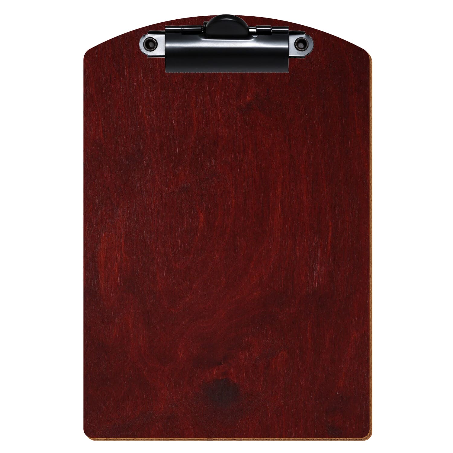 Klemmbrett Segmentform Mahagoni A6 hochkant Zahnklemme schwarz