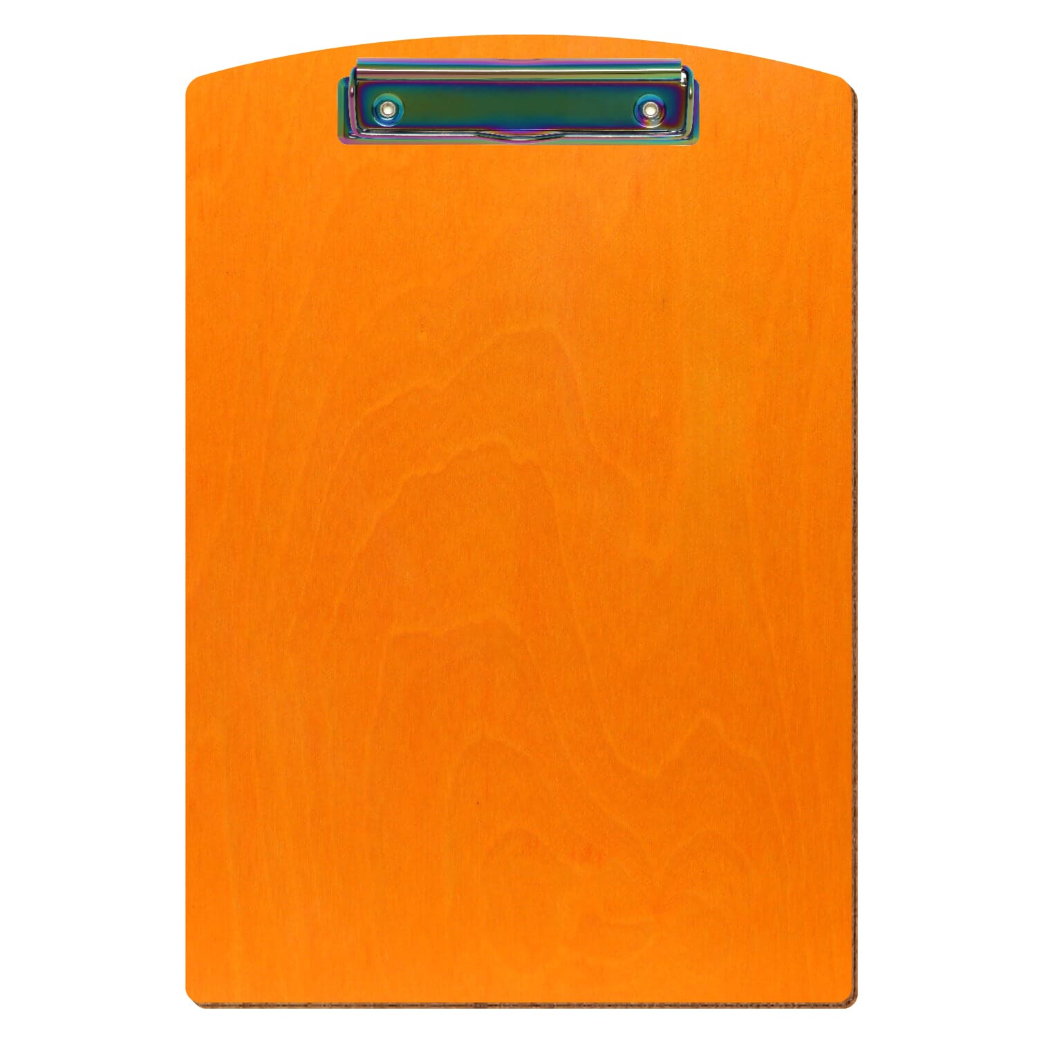 Klemmbrett Segmentform Orange A4 hochkant Bügelklemme Regenbogen