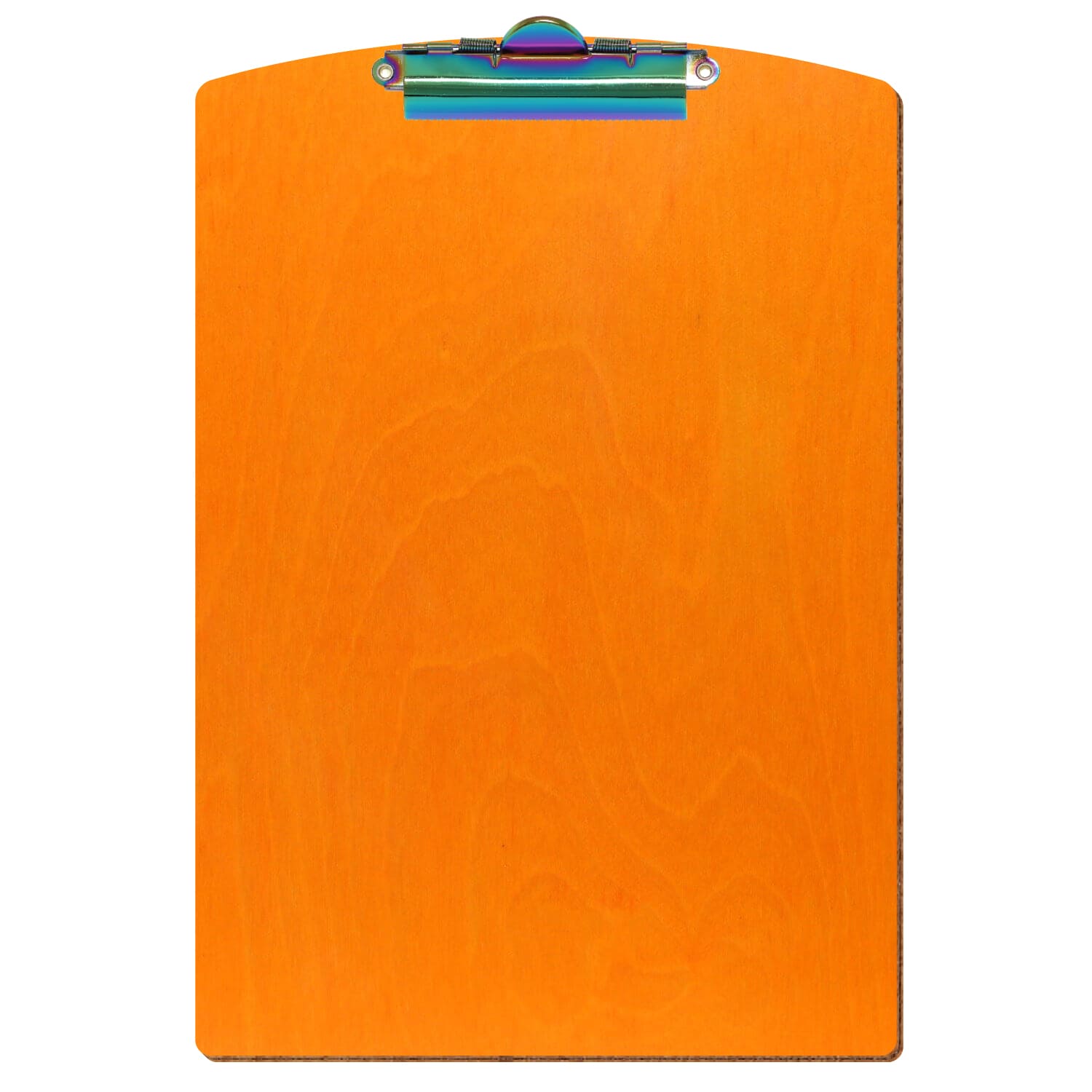 Klemmbrett Segmentform Orange A4 hochkant Zahnklemme Regenbogen