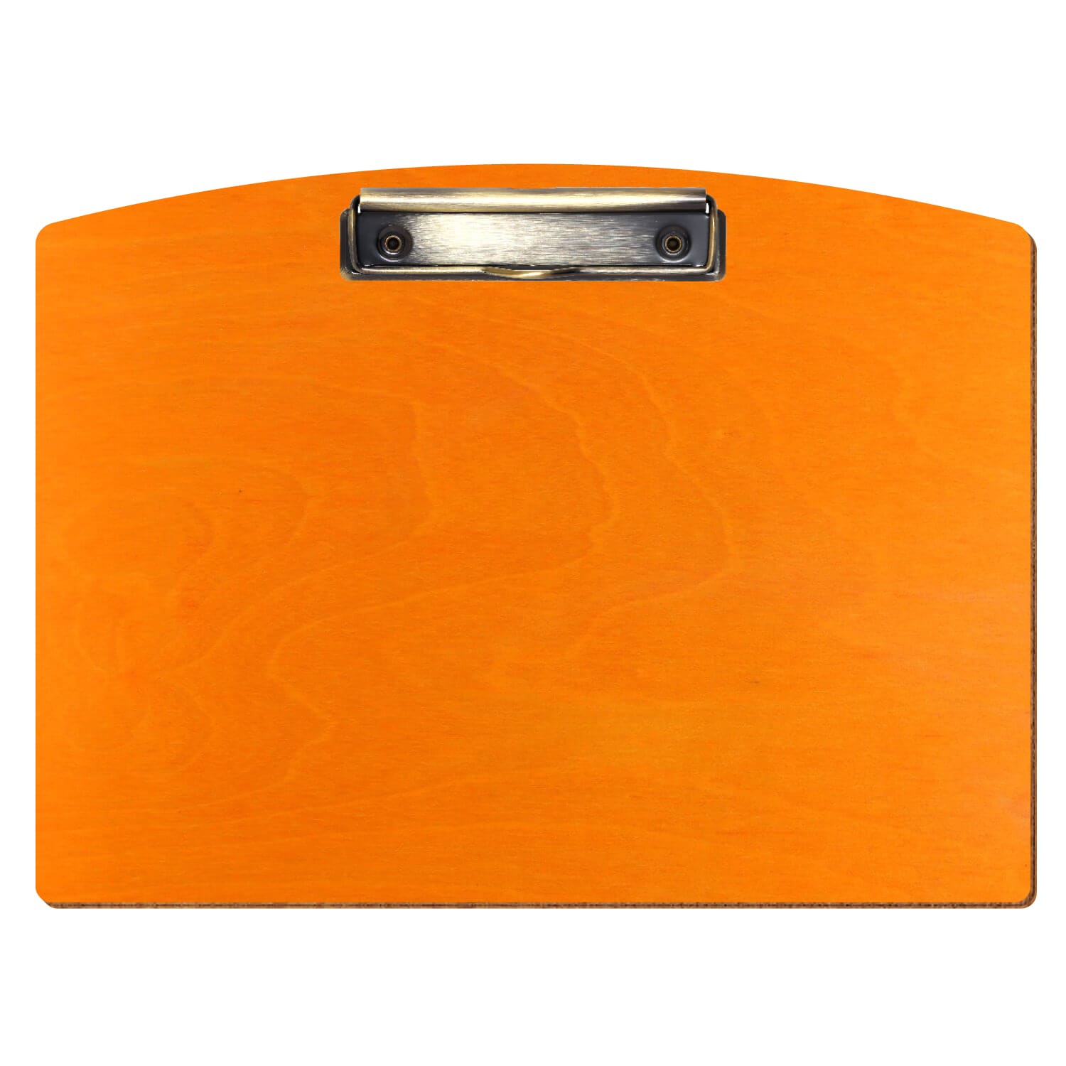 Klemmbrett Segmentform Orange A4 querkant Bügelklemme antik