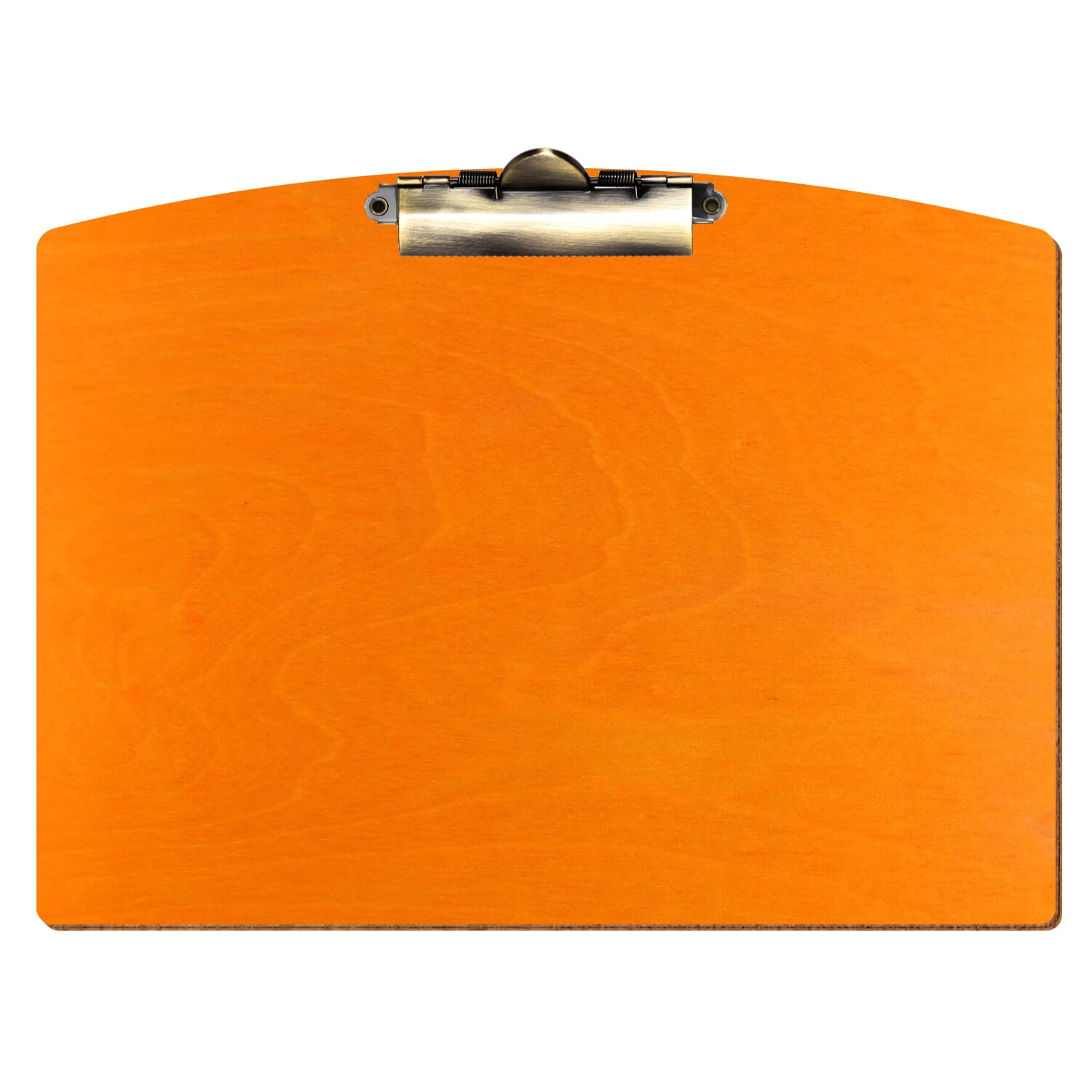 Klemmbrett Segmentform Orange A4 querkant Zahnklemme antik