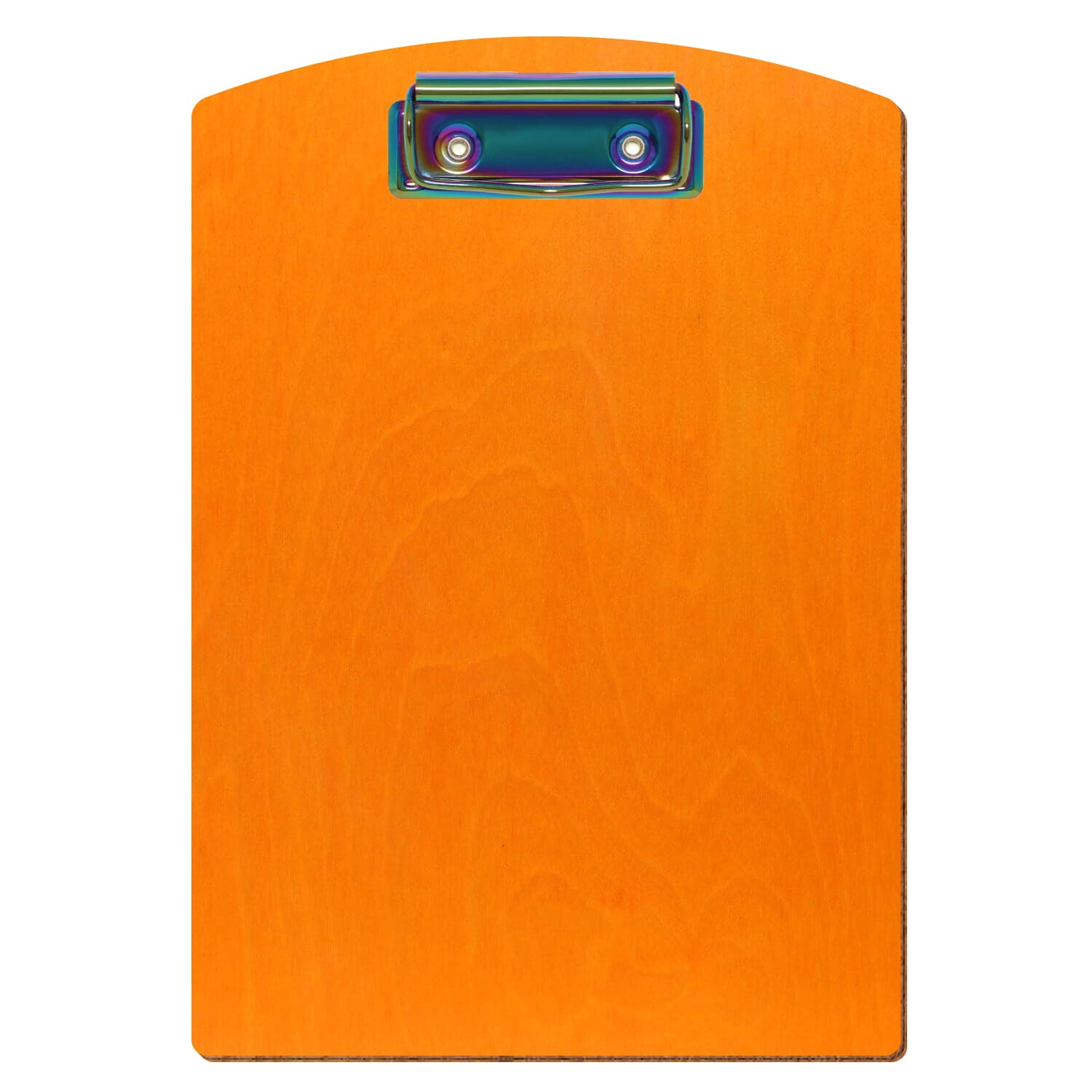 Klemmbrett Segmentform Orange A5 hochkant Bügelklemme Regenbogen