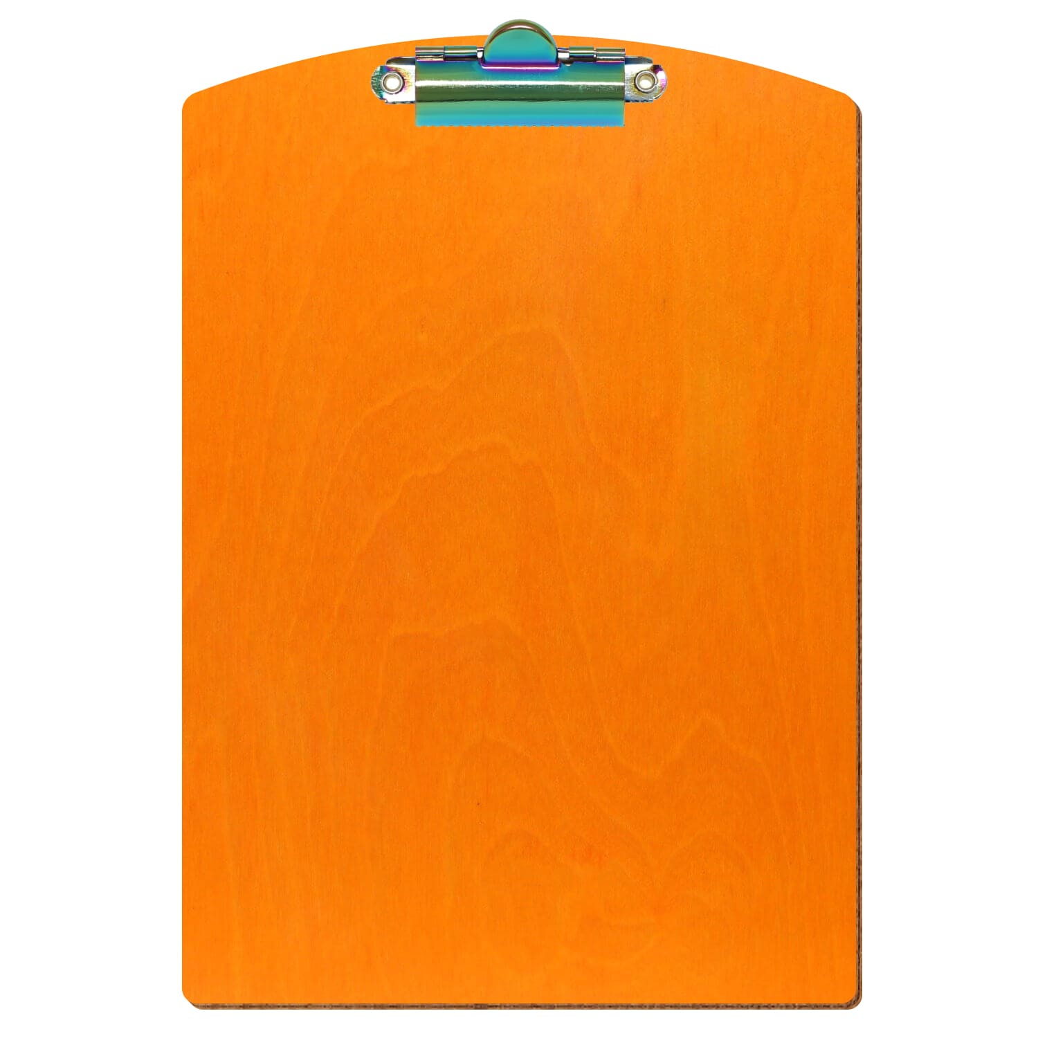 Klemmbrett Segmentform Orange A5 hochkant Zahnklemme Regenbogen