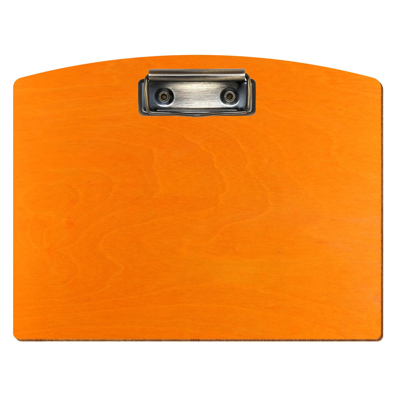Klemmbrett Segmentform Orange A5 querkant Bügelklemme antik