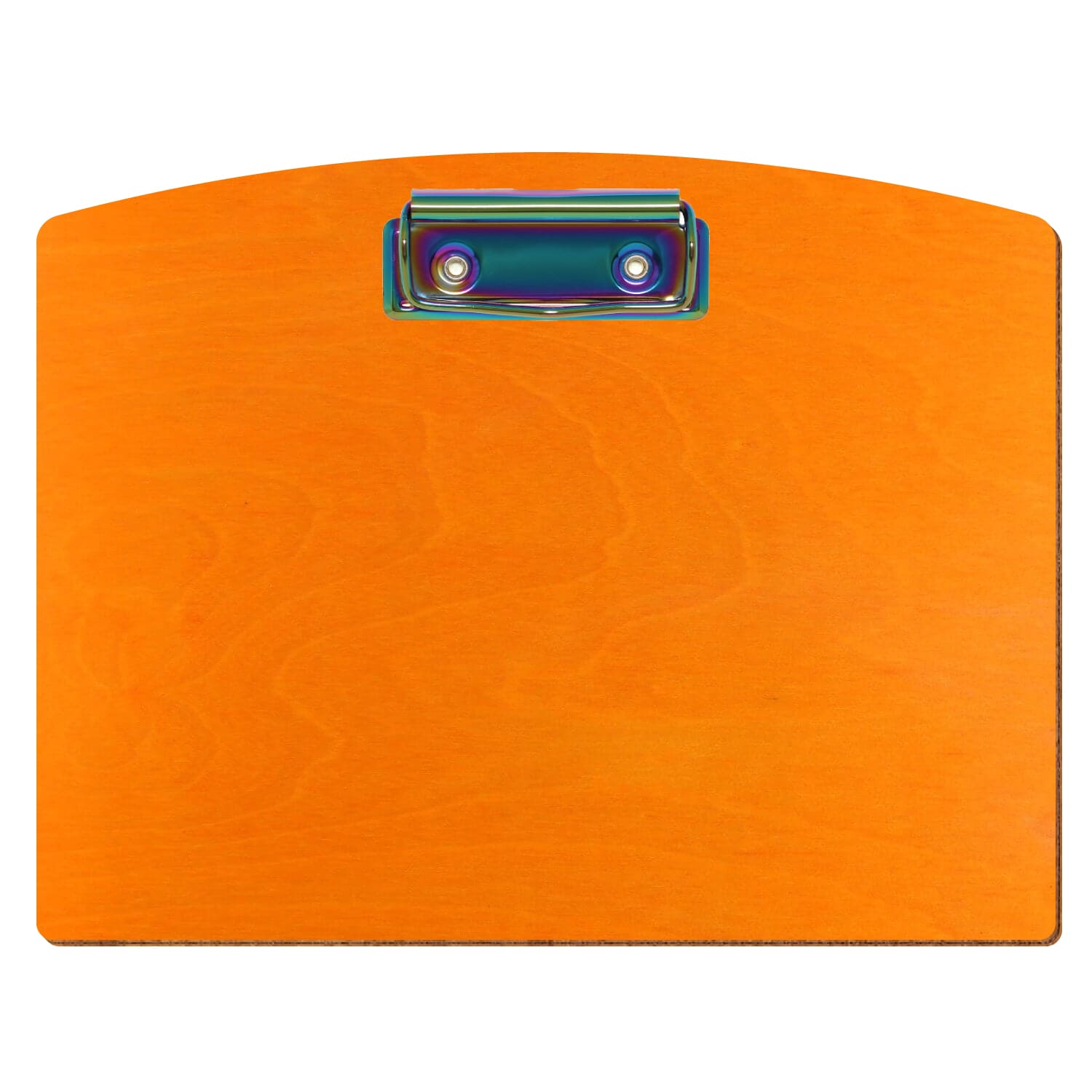 Klemmbrett Segmentform Orange A5 querkant Bügelklemme Regenbogen