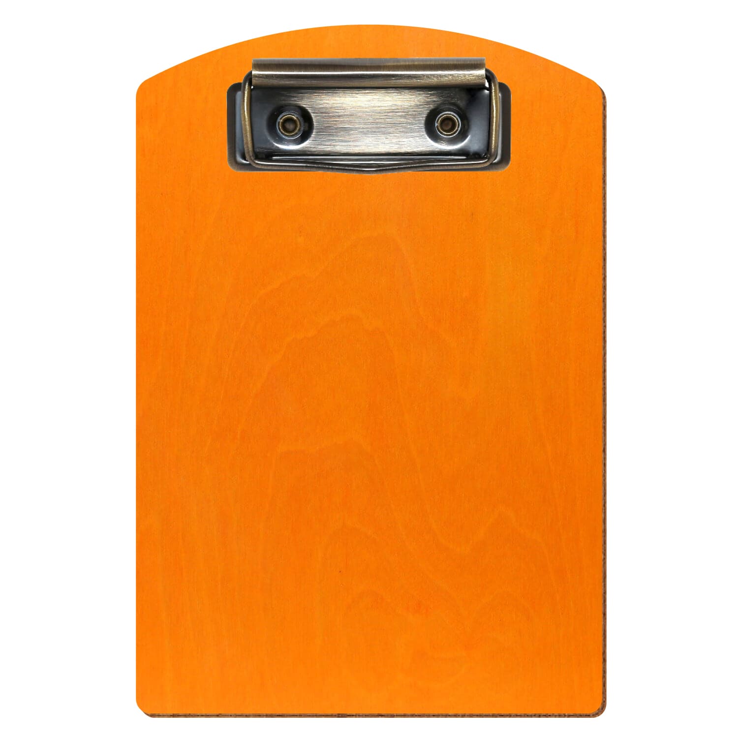 Klemmbrett Segmentform Orange A6 hochkant Bügelklemme antik