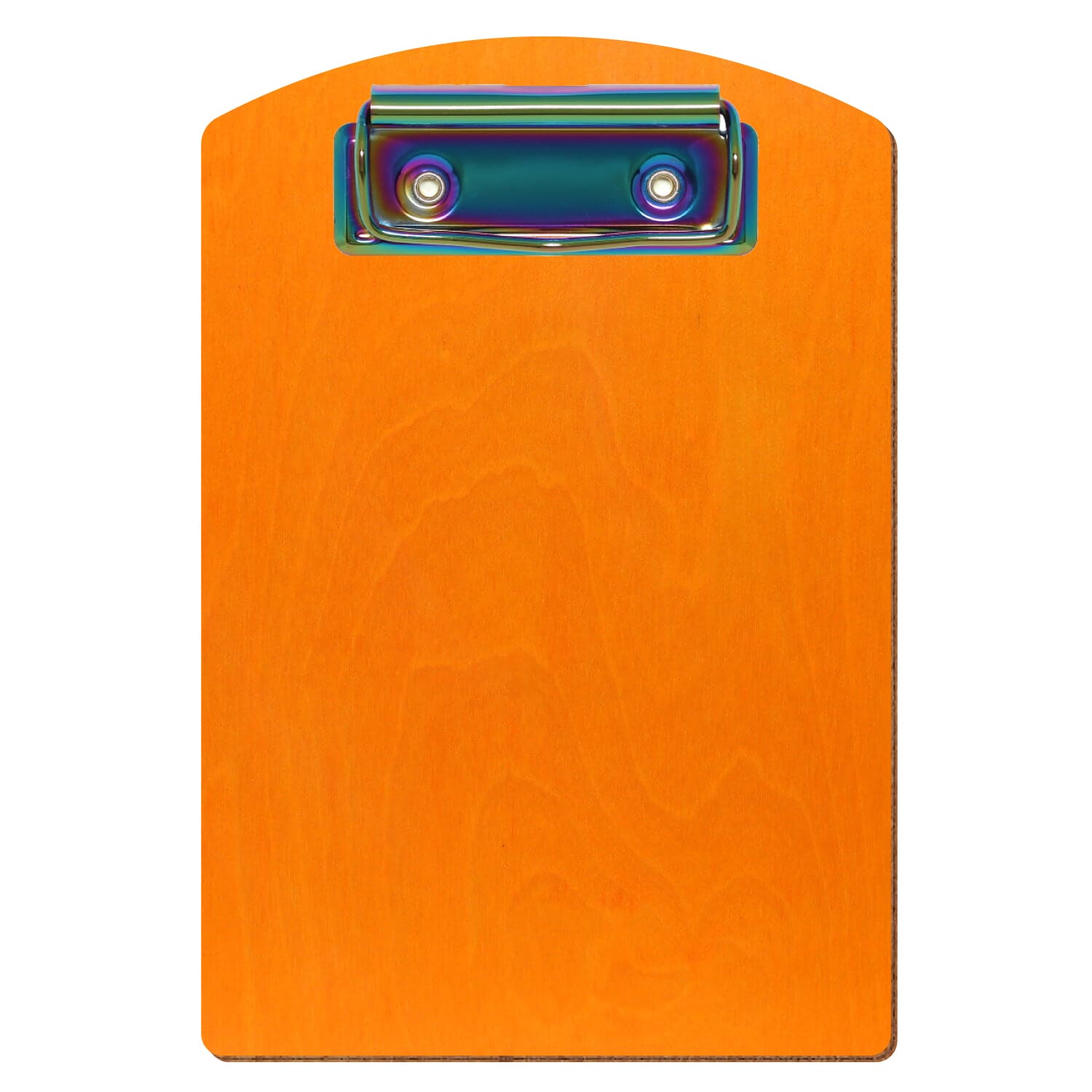 Klemmbrett Segmentform Orange A6 hochkant Bügelklemme Regenbogen