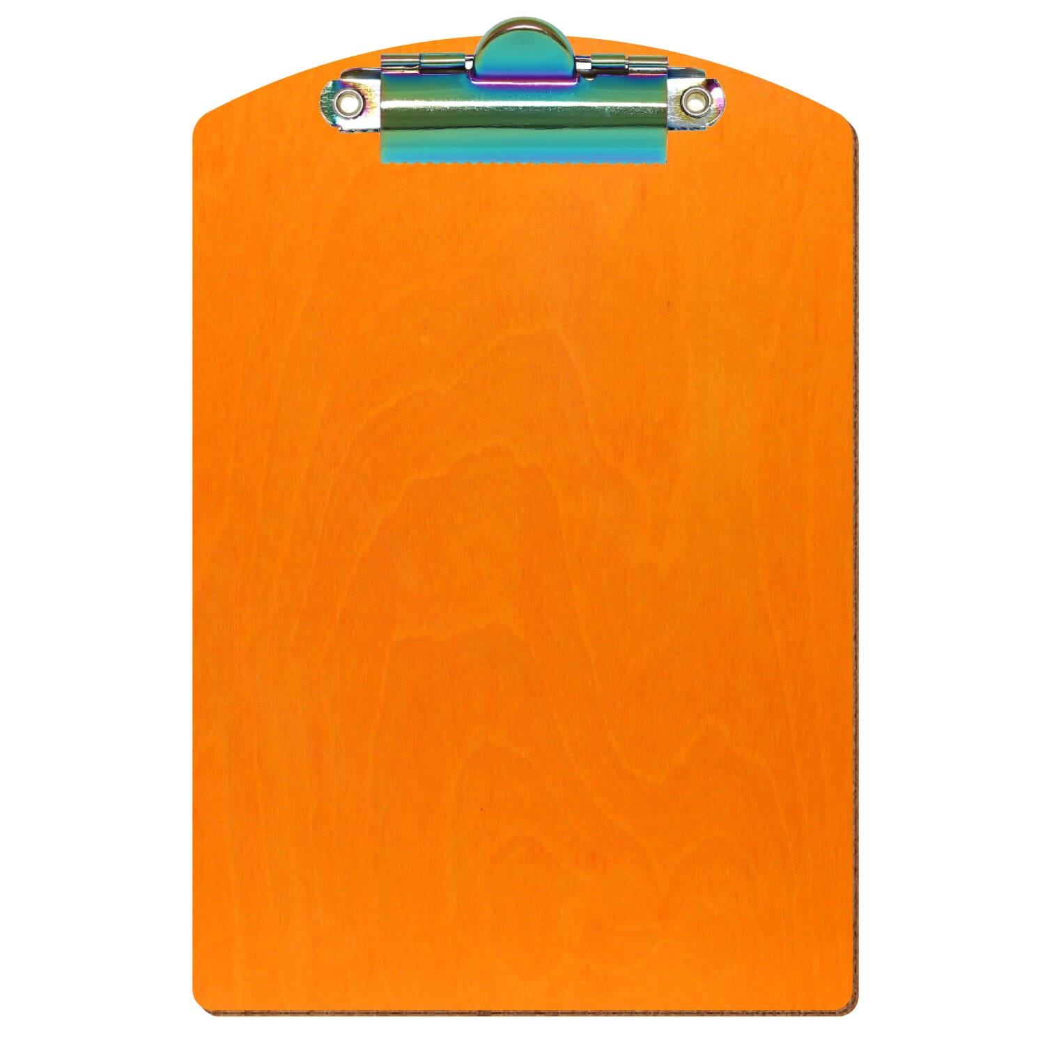 Klemmbrett Segmentform Orange A6 hochkant Zahnklemme Regenbogen