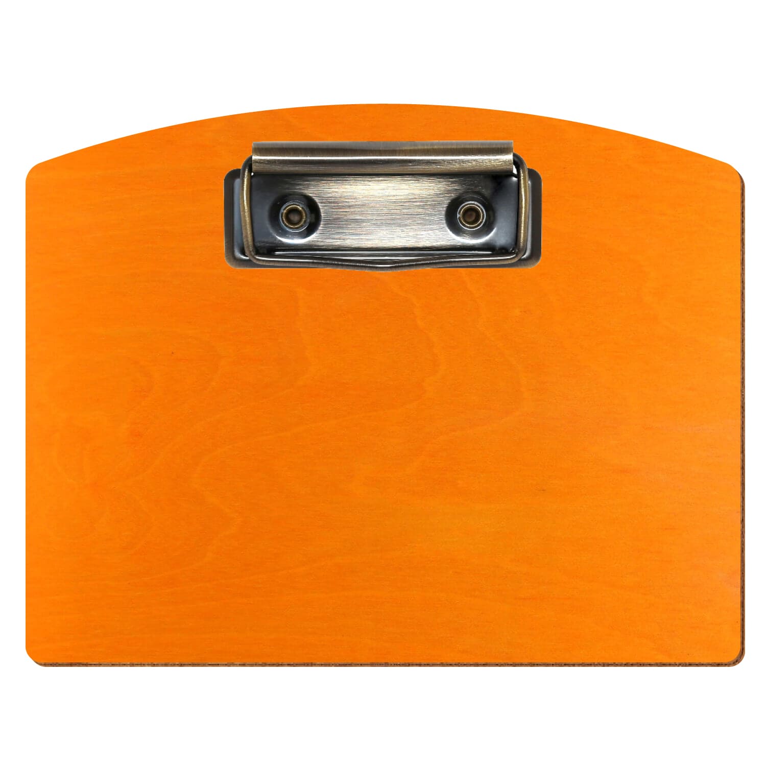 Klemmbrett Segmentform Orange A6 querkant Bügelklemme antik