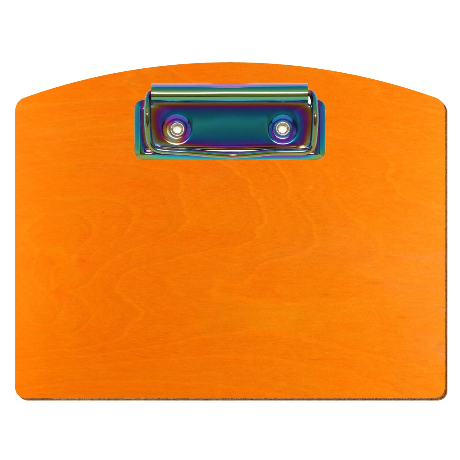 Klemmbrett Segmentform Orange A6 querkant Bügelklemme Regenbogen
