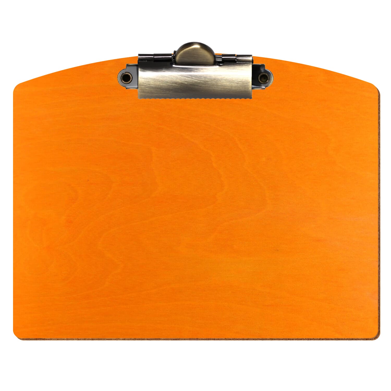 Klemmbrett Segmentform Orange A6 querkant Zahnklemme antik