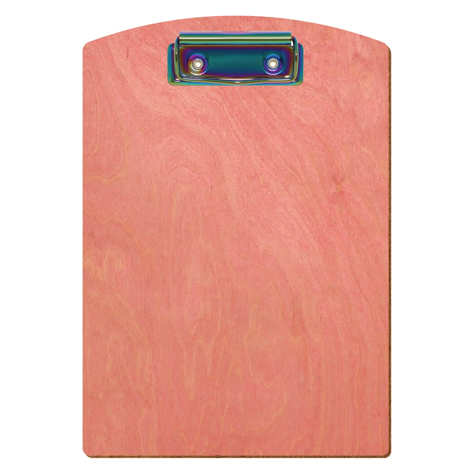 Klemmbrett Segmentform Rosa A5 hochkant Bügelklemme Regenbogen