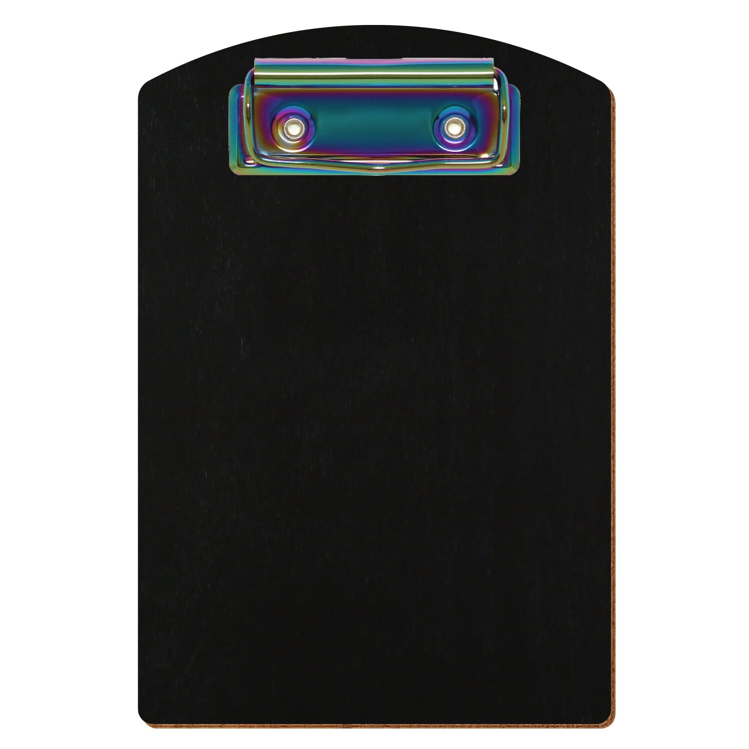 Klemmbrett Segmentform Schwarz A6 hochkant Bügelklemme Regenbogen