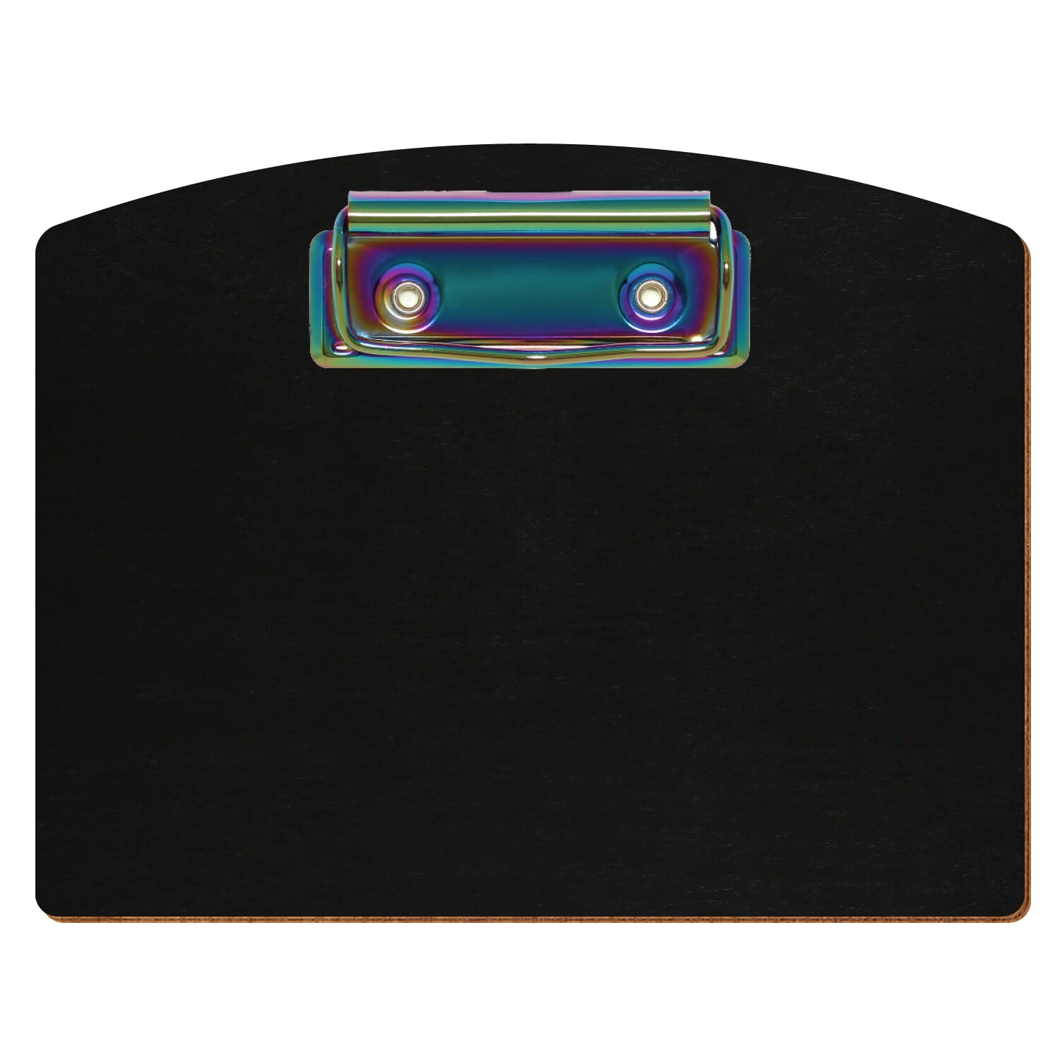 Klemmbrett Segmentform Schwarz A6 querkant Bügelklemme Regenbogen