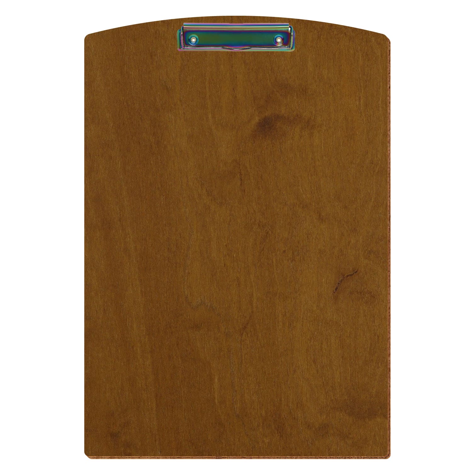 Klemmbrett Segmentform Teak A3 hochkant Bügelklemme Regenbogen