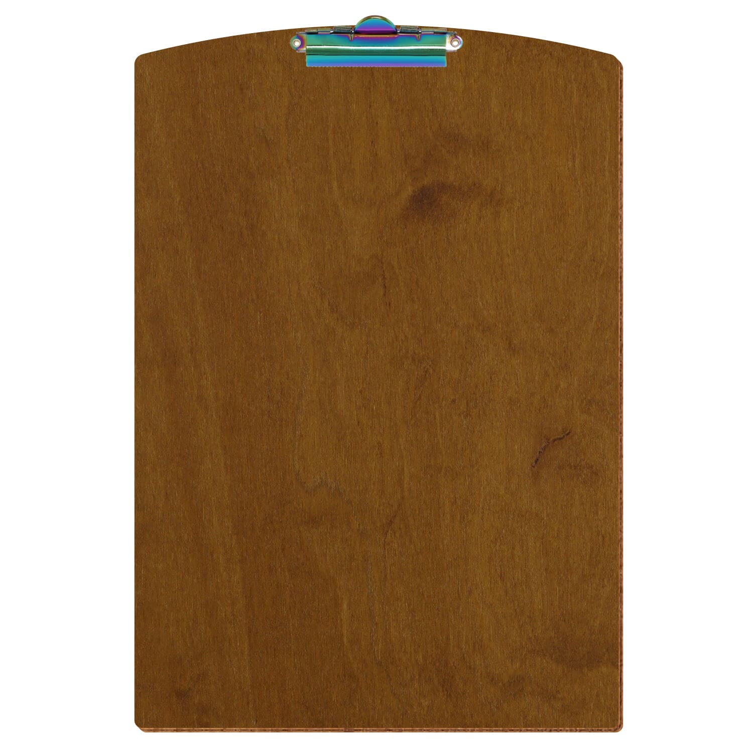 Klemmbrett Segmentform Teak A3 hochkant Zahnklemme Regenbogen