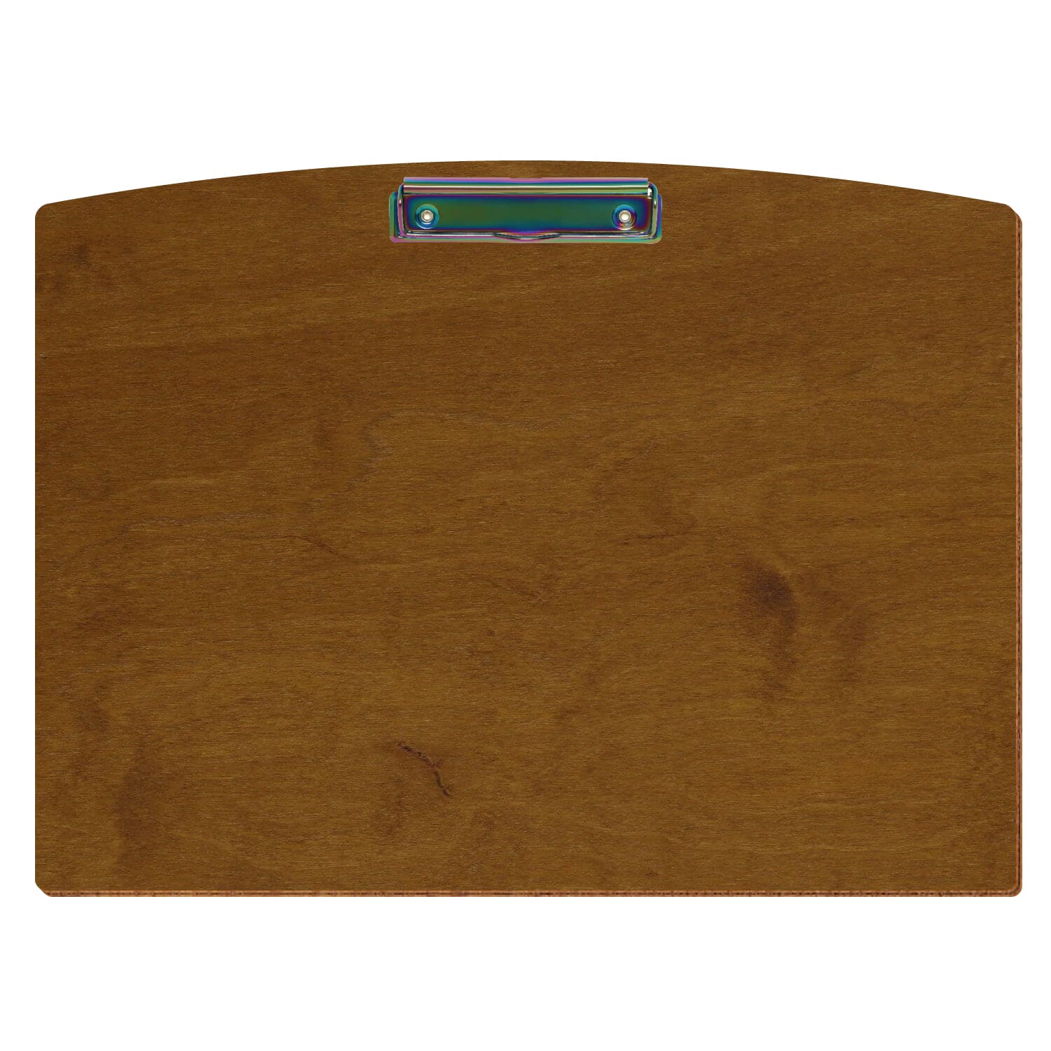 Klemmbrett Segmentform Teak A3 querkant Bügelklemme Regenbogen
