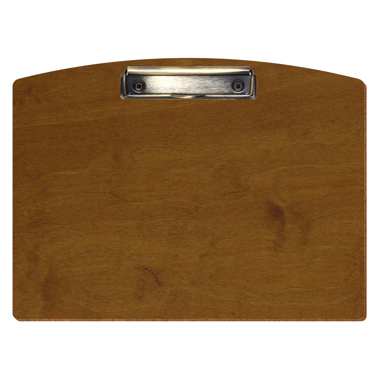 Klemmbrett Segmentform Teak A4 querkant Bügelklemme antik
