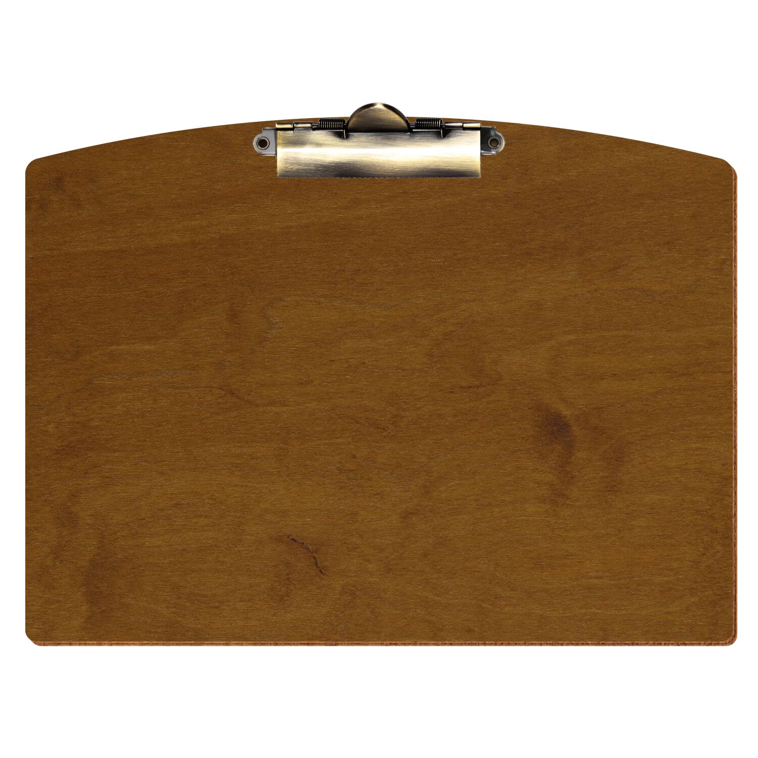 Klemmbrett Segmentform Teak A4 querkant Zahnklemme antik