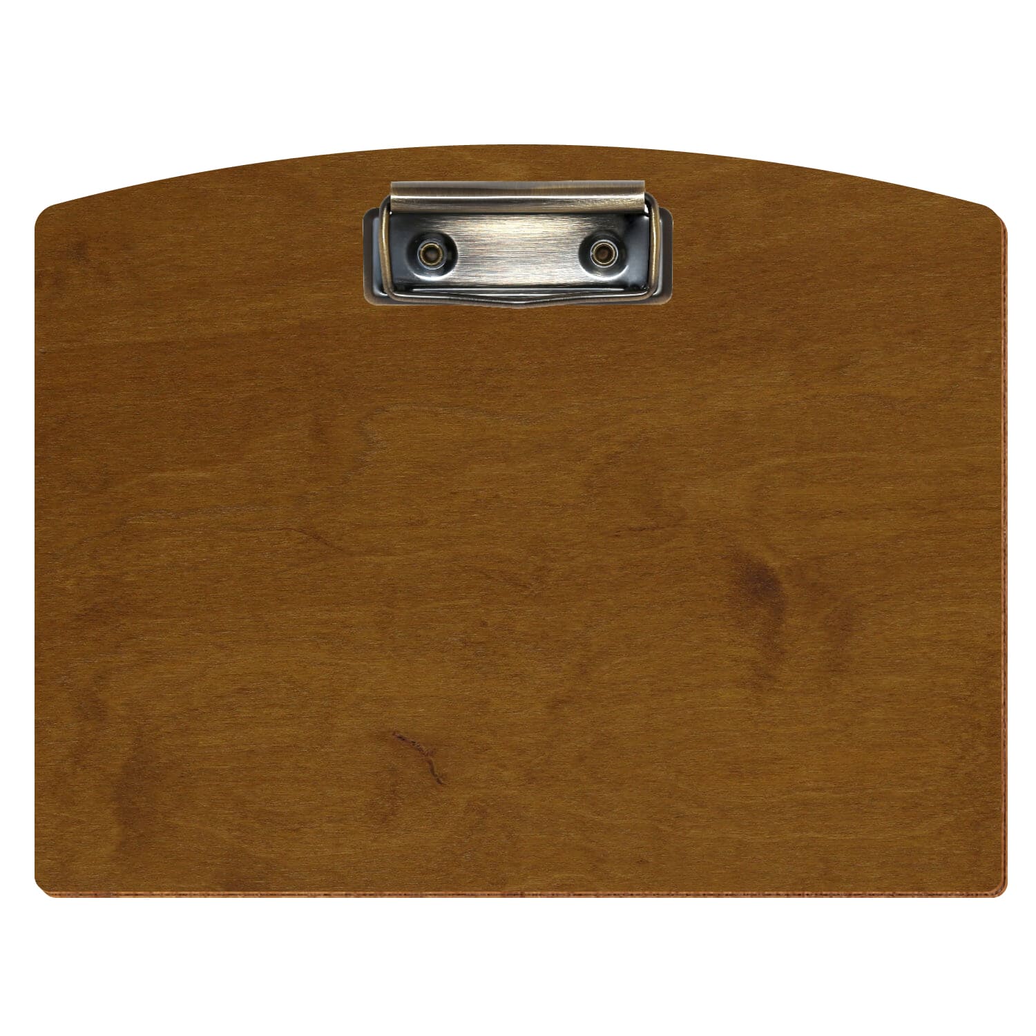 Klemmbrett Segmentform Teak A5 querkant Bügelklemme antik
