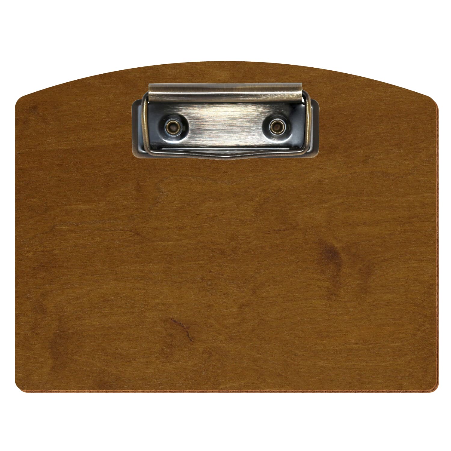 Klemmbrett Segmentform Teak A6 querkant Bügelklemme antik