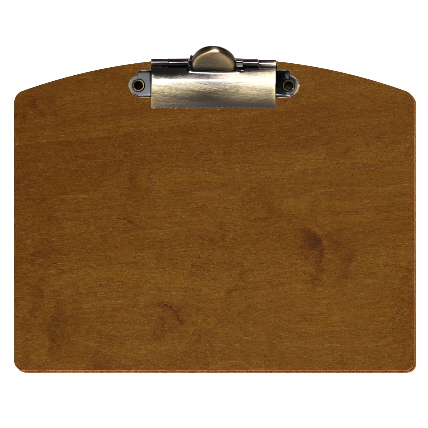 Klemmbrett Segmentform Teak A6 querkant Zahnklemme antik