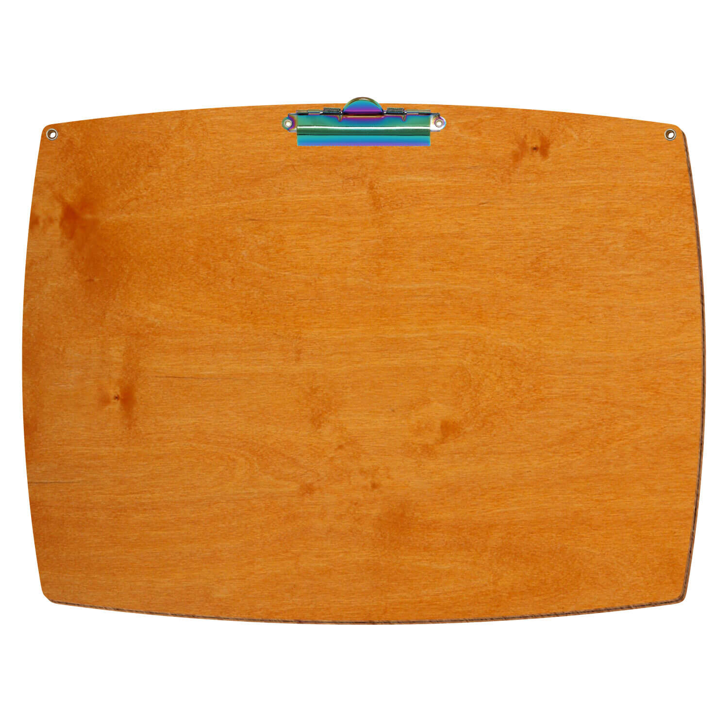 Klemmbrett konvex Toscana mit Ösen – A3 quer, Zahnklemme Regenbogen