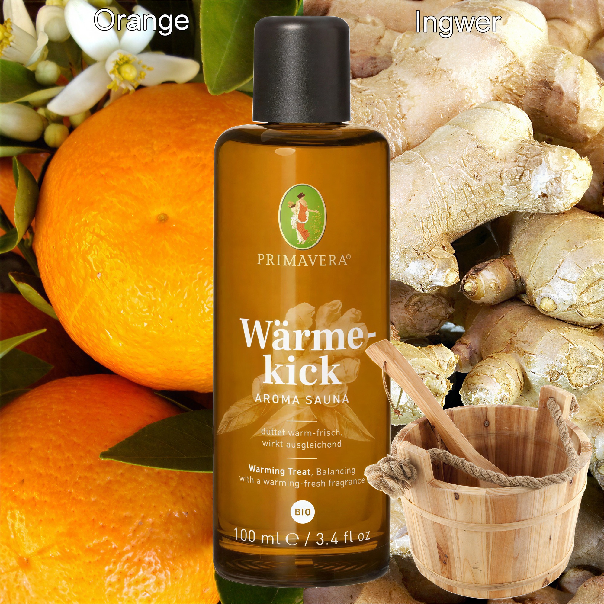 Primavera Saunaduft – Bio-Aufgusskonzentrat, 100 ml – Wärmekick Bio