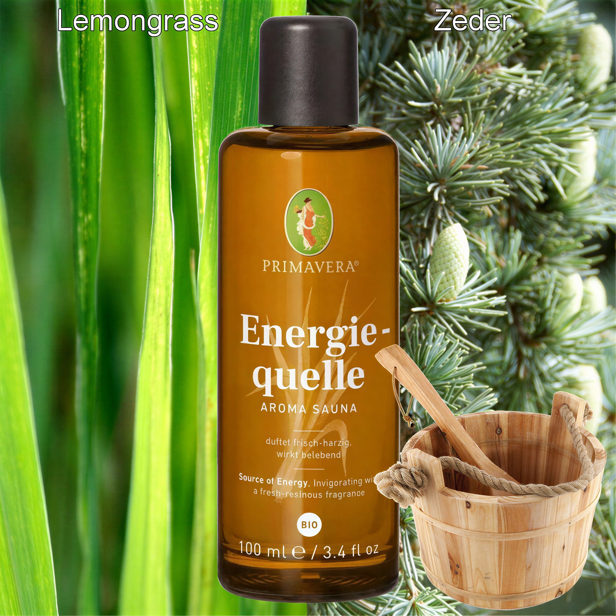 Primavera Saunaduft – Bio-Aufgusskonzentrat, 100 ml – Energiequelle Bio